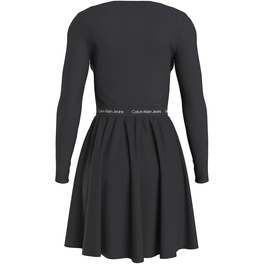 Calvin Klein Jeans Skaterkleid »LOGO ELASTIC LONG SLEEVE DRESS«