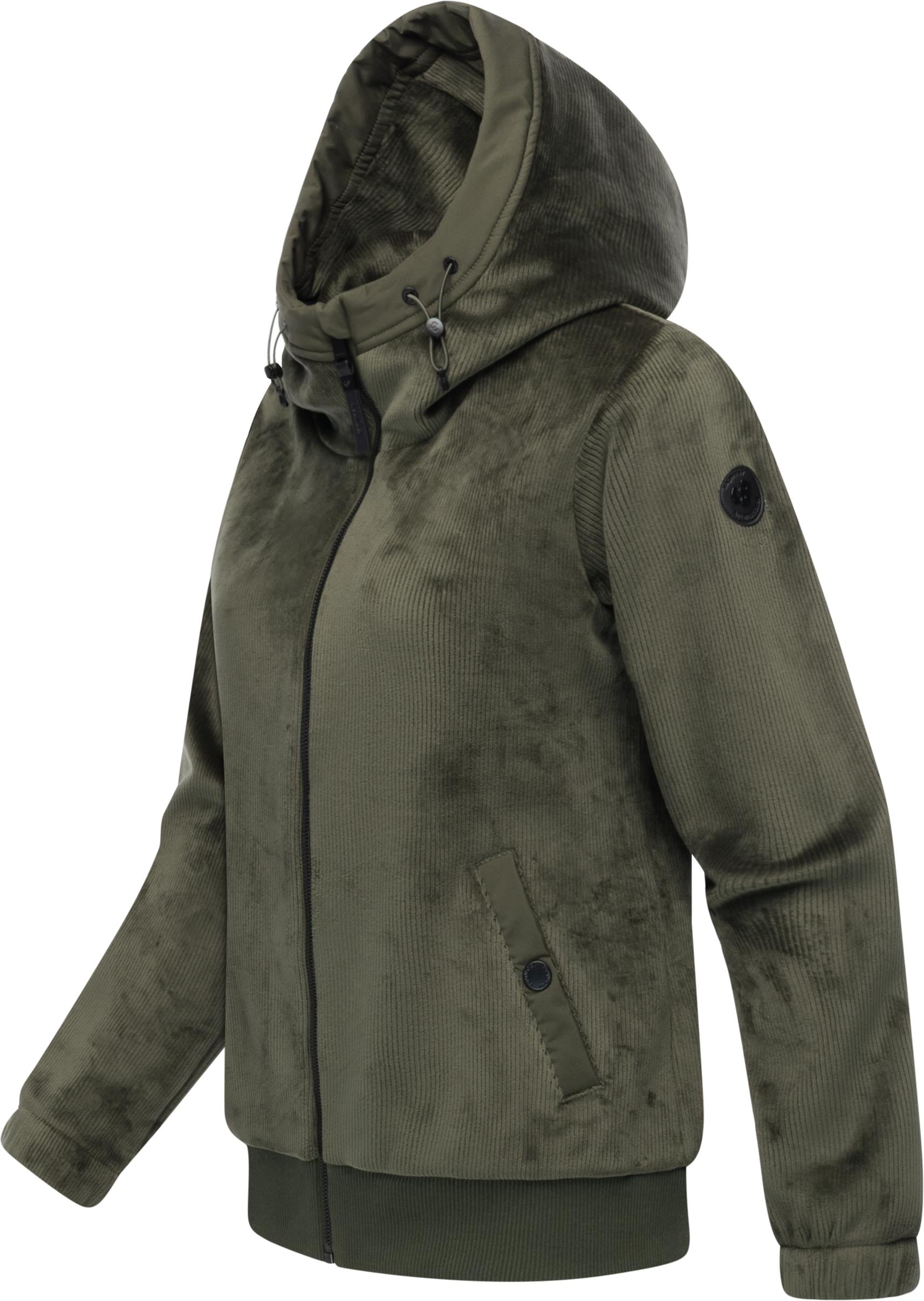 Ragwear Fleecejacke »Cousy Short Bonded« mit Kapuze Übergangsjacke mit kuscheligem Teddyfell-Innenfutter