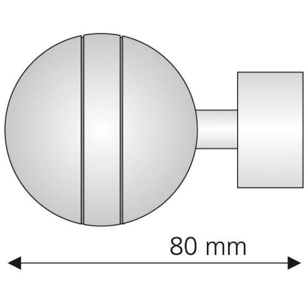 Liedeco Gardinenstangen-Endstück »Kugel«, (1 St.)