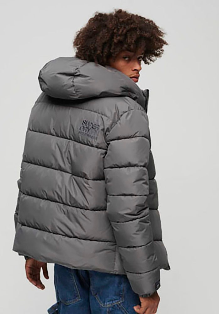 Superdry Steppjacke »HOODED SPORTS PUFFR JACKET«, mit Kapuze, mit kontrastfarbener Stickerei