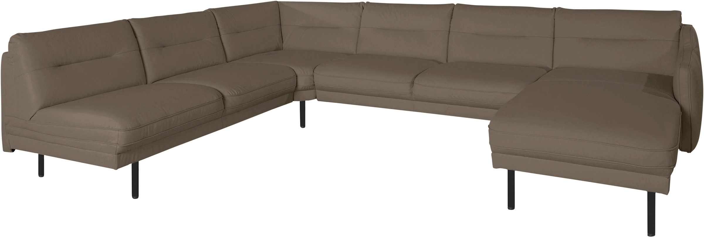 Home affaire Wohnlandschaft "Nordfyn U-Form" edles Design in 3 Bezugsqualit günstig online kaufen