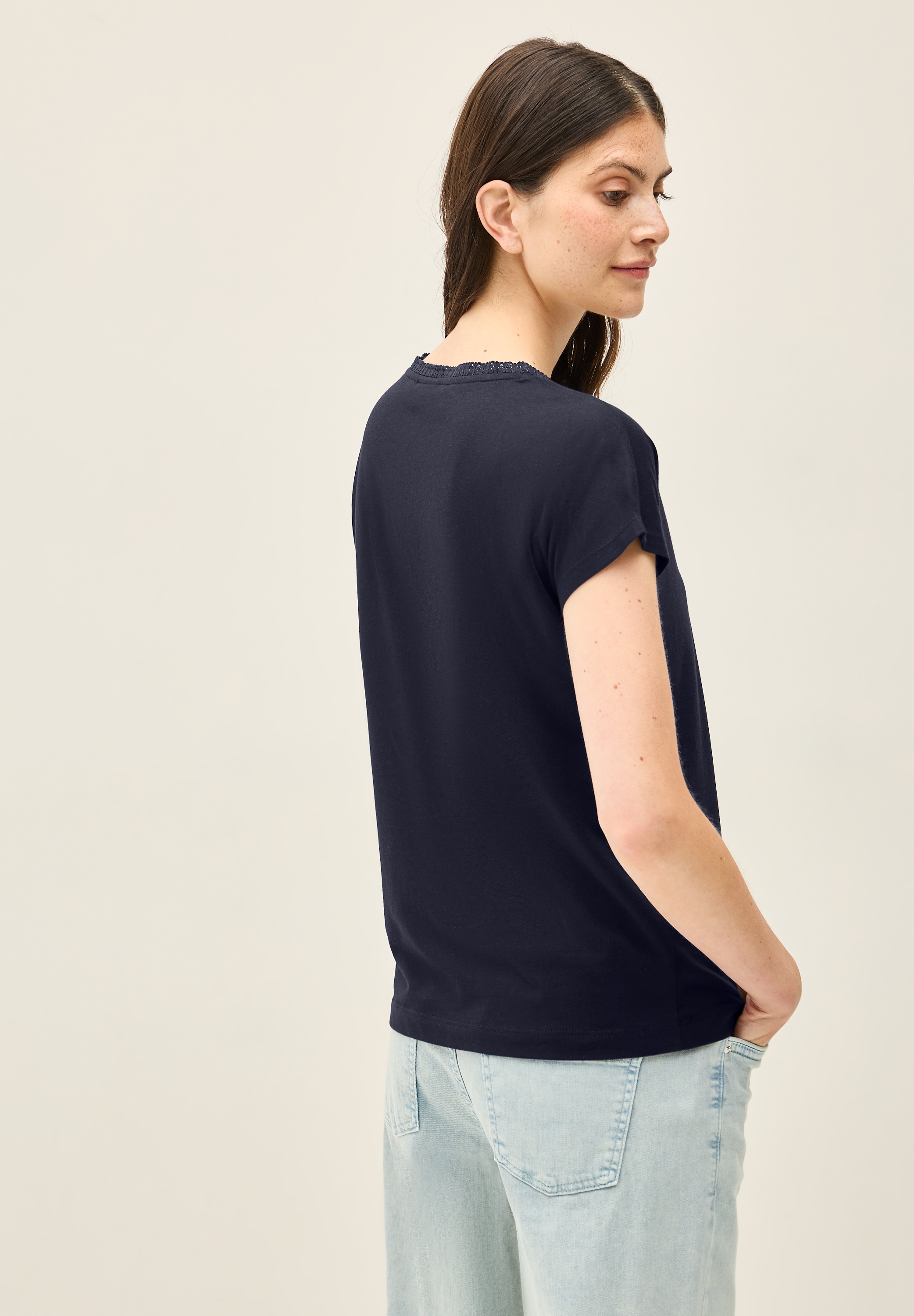 Cecil T-Shirt, in Unifarbe günstig online kaufen