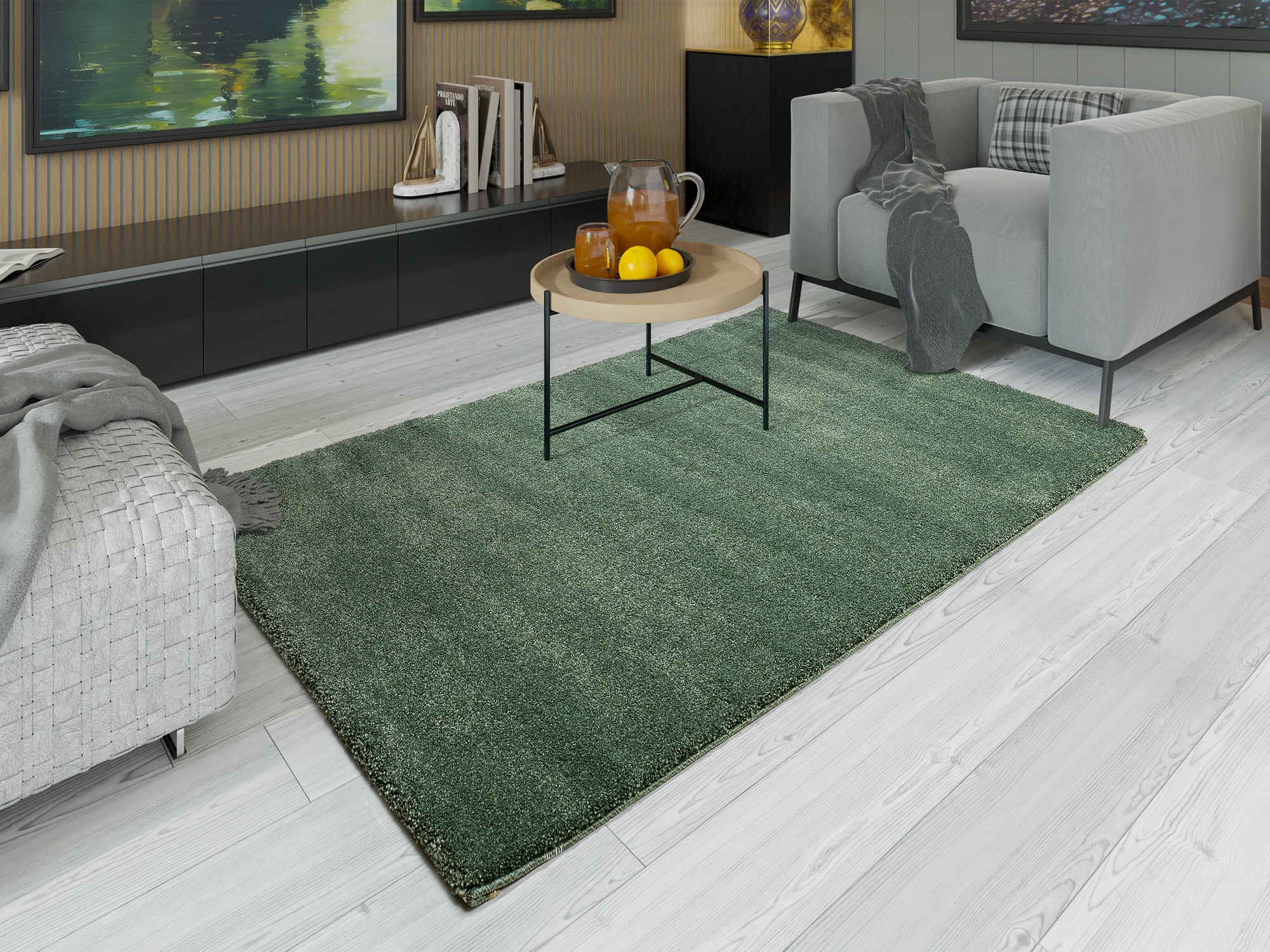 OCI DIE TEPPICHMARKE New Villa Melange Rug Green 240x340cm