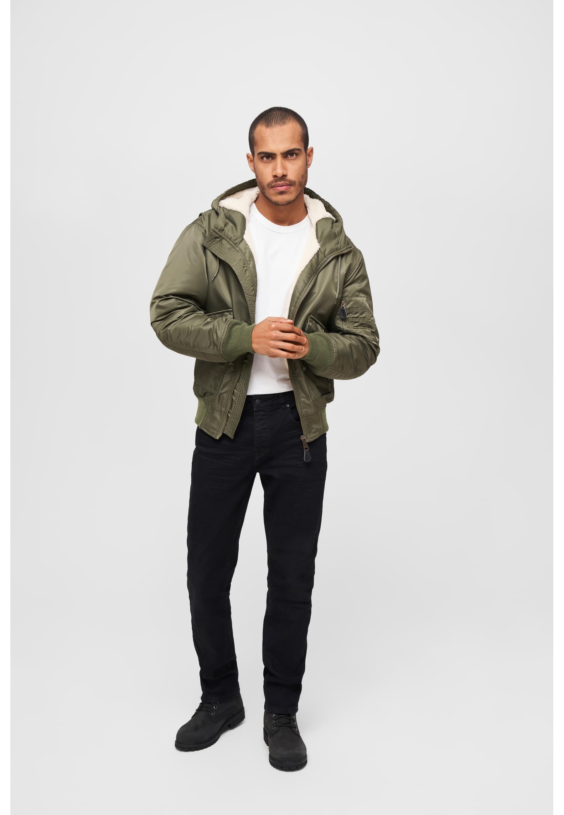Brandit Bomberjacke »Brandit Herren CWU Jacket hooded«, (1 St.), mit Kapuze