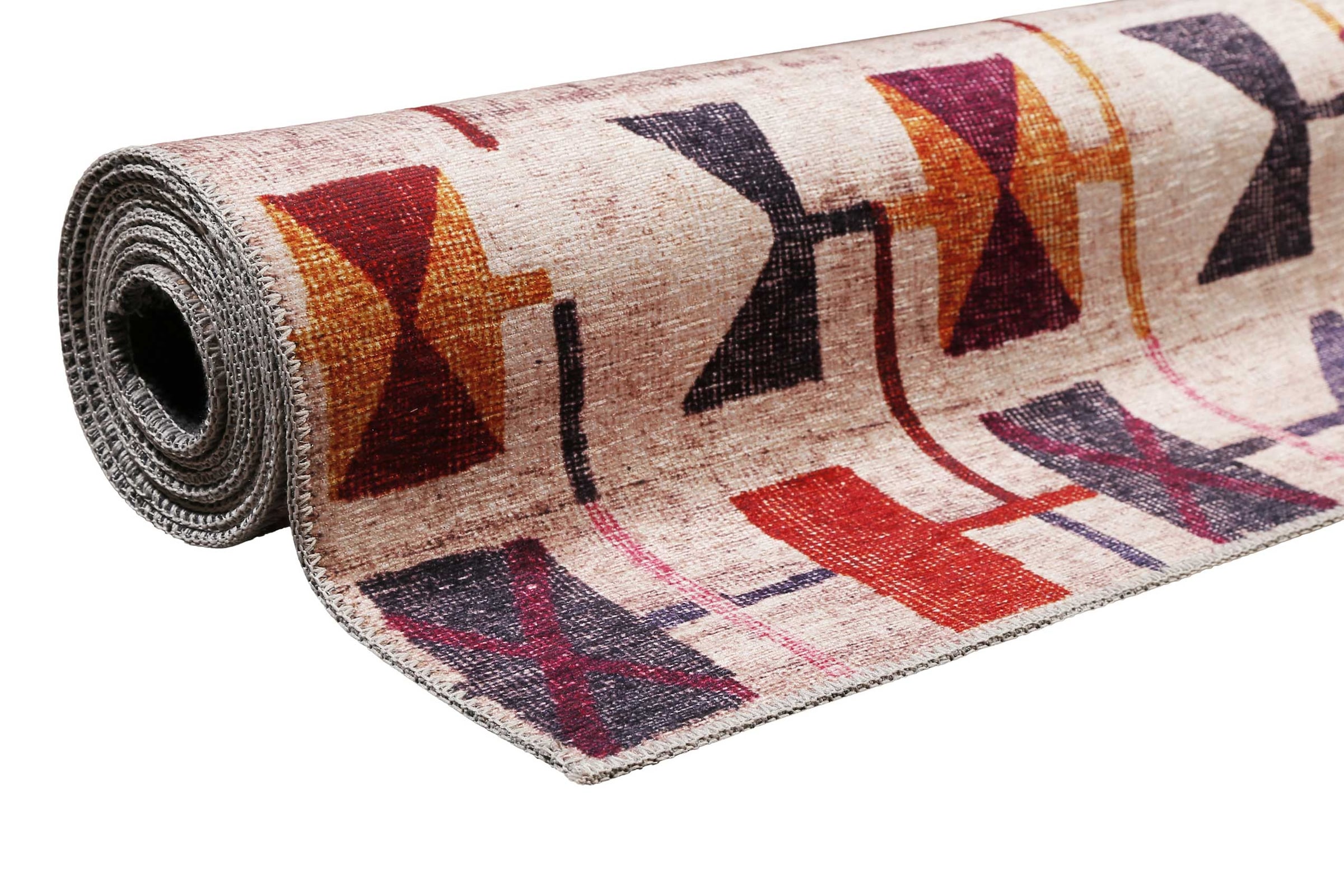 Wecon home Teppich »Monor Beach« rechteckig 6 mm Höhe Vintage, Baumwolle, Kurzflor, Wohnzimmer, Schlafzimmer, gemustert