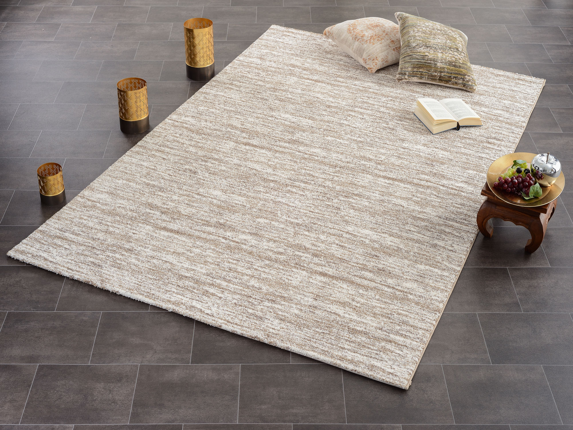 OCI DIE TEPPICHMARKE Teppich "Sofi Lori" rechteckig 12 mm Höhe Frisé Teppich, Kurzflor, Wohnzimmer