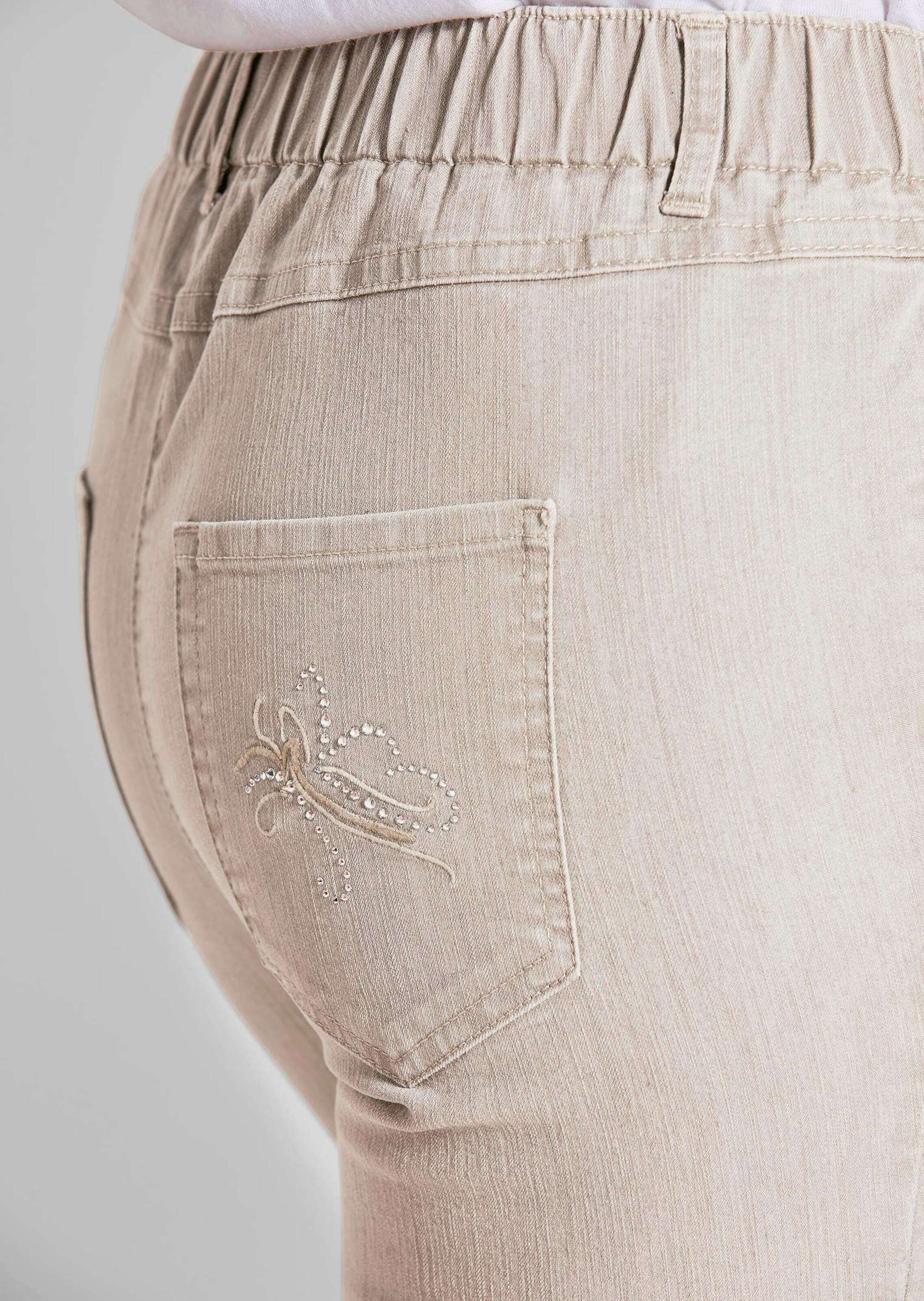 GOLDNER Regular-fit-Jeans »Jeansschlupfhose LOUISA Edel geschmückte Jeansschlupfhose LOUISA«