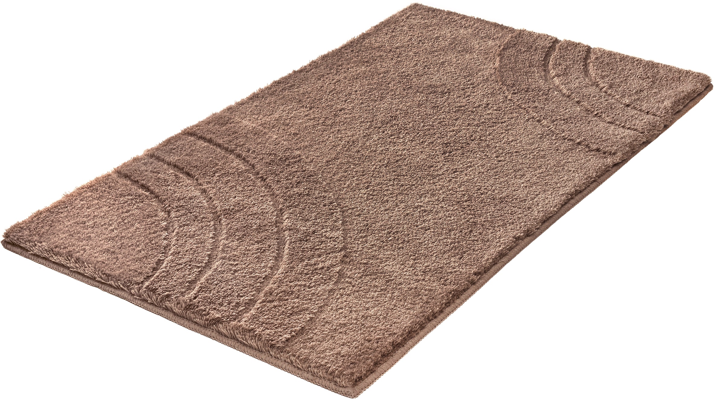 Kleine Wolke ""Saturn", Badvorleger, Badezimmer Teppich" Höhe 25 mm rutschhemmend beschichtet fußbodenheizungsgeeignet Badteppich, Uni Farben, modernes Design, Hoch-Tief Effekt
