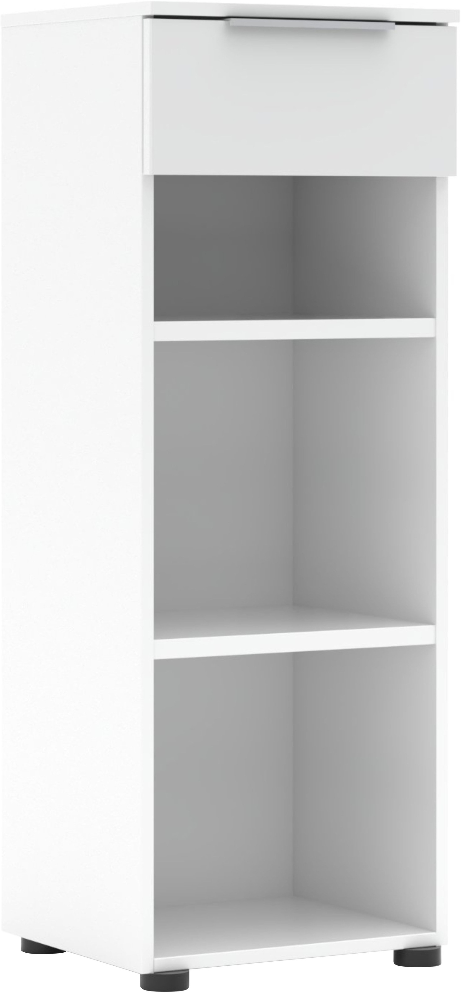 Innostyle Aktenregal »Büroregal Santorin, 40x 110x 38 cm (B/H/T)« 1 Stk. tlg. 1 Schubkasten, 3 offene Fächer, Softclose, Metallgriff