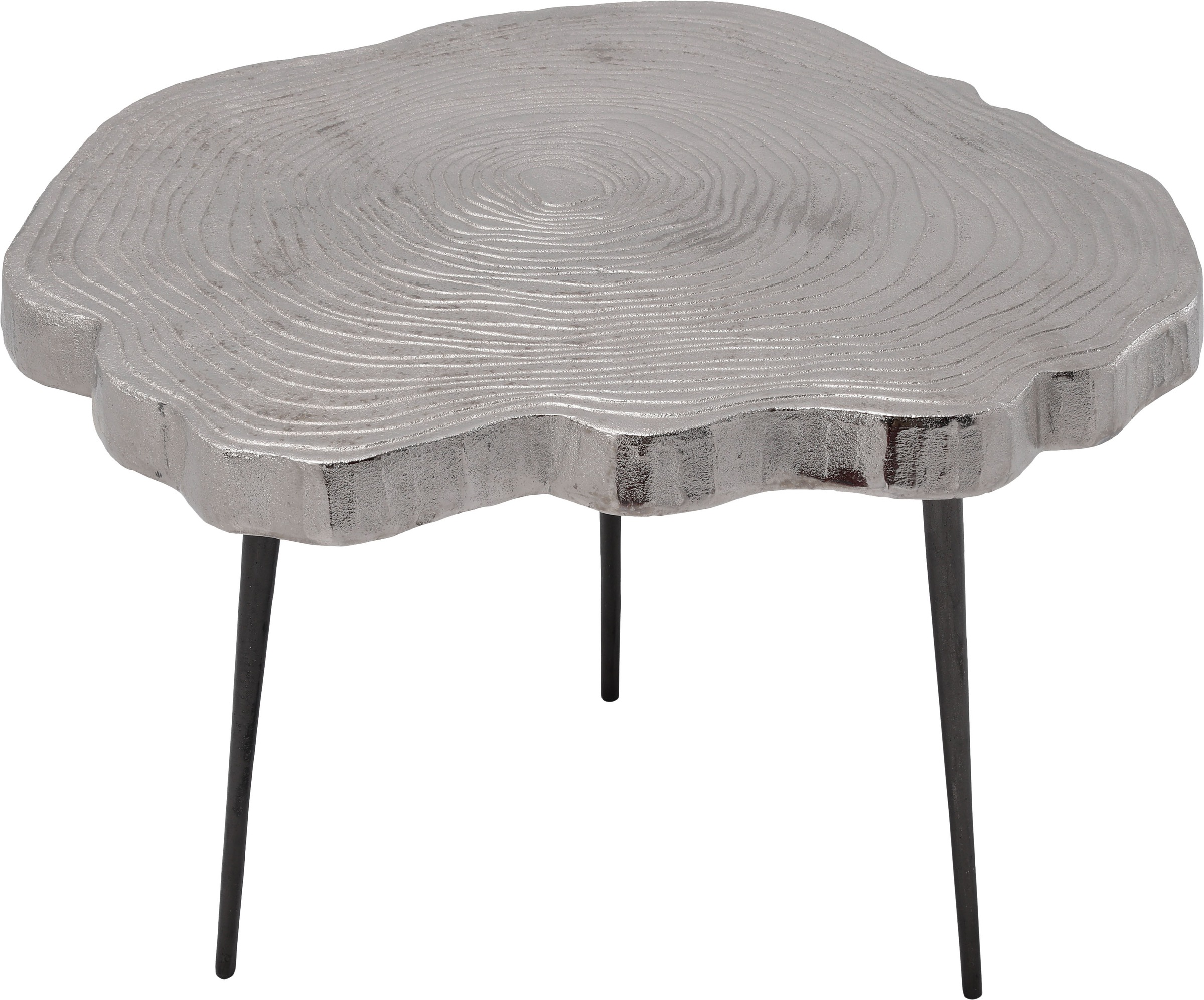 Kayoom Beistelltisch »Wood Art 225, detailverliebter Beistelltisch, edler Look«, (1 St.), Dekorativer Beistelltisch, Baumscheiben-Design, Retro-Look