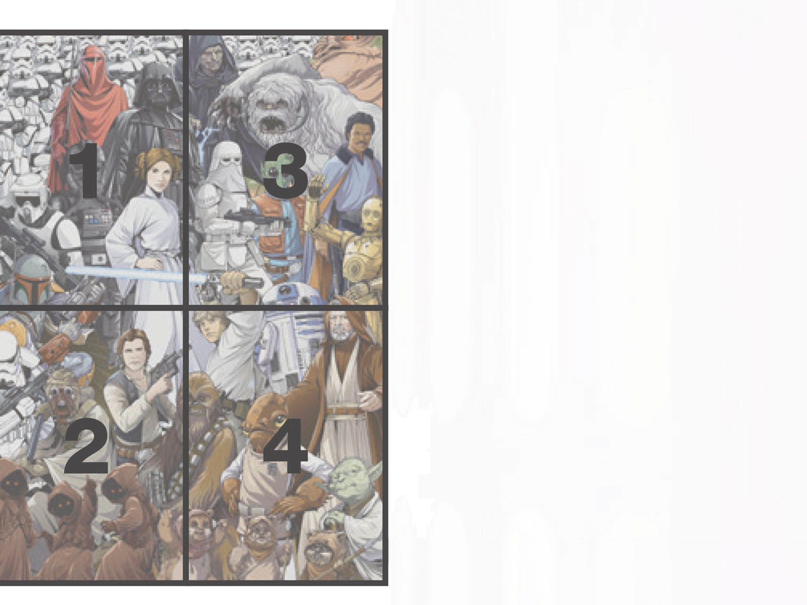 Komar Fototapete »Papier Fototapete - Star Wars Classic Cartoon Collage - 184 x 254 cm«, bedruckt