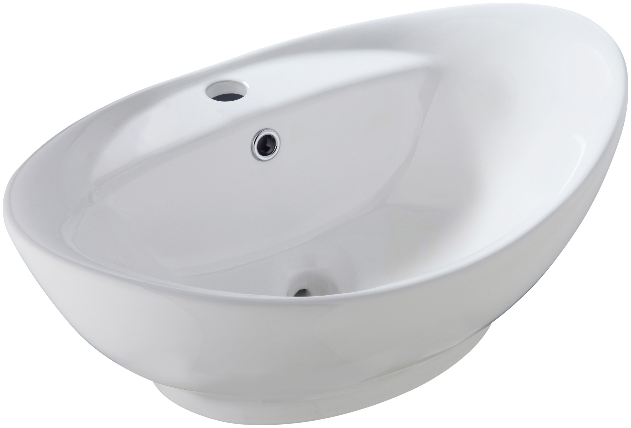 welltime Aufsatzwaschbecken "Bilbao", mit Überlauf, oval, Breite 60 cm günstig online kaufen