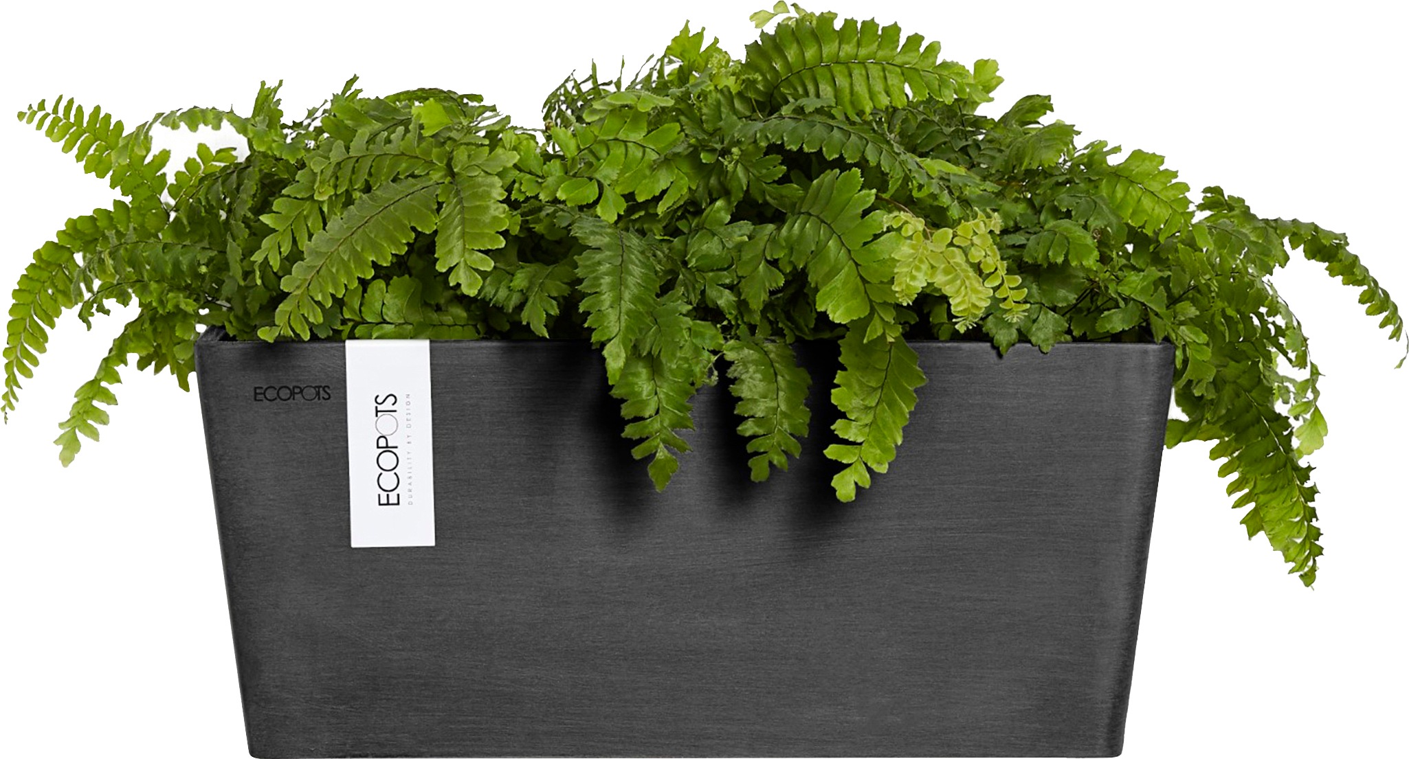 ECOPOTS Blumentopf »Manhattan Wall 35 Dunkelgrau«, für innen und außen: frostsicher, bruchsicher und lichtbeständig