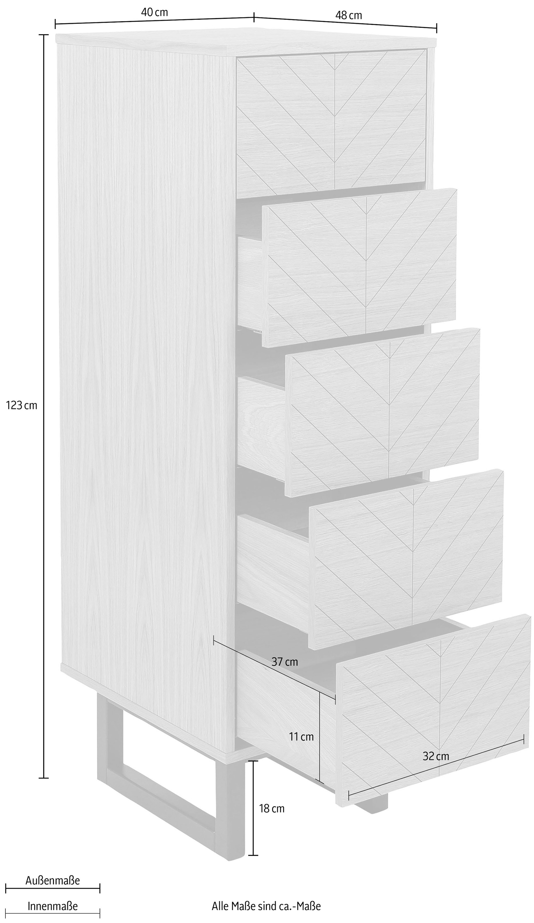 Woodman Hochkommode, im skandinavischen Design, besonderem mit Print | BAUR