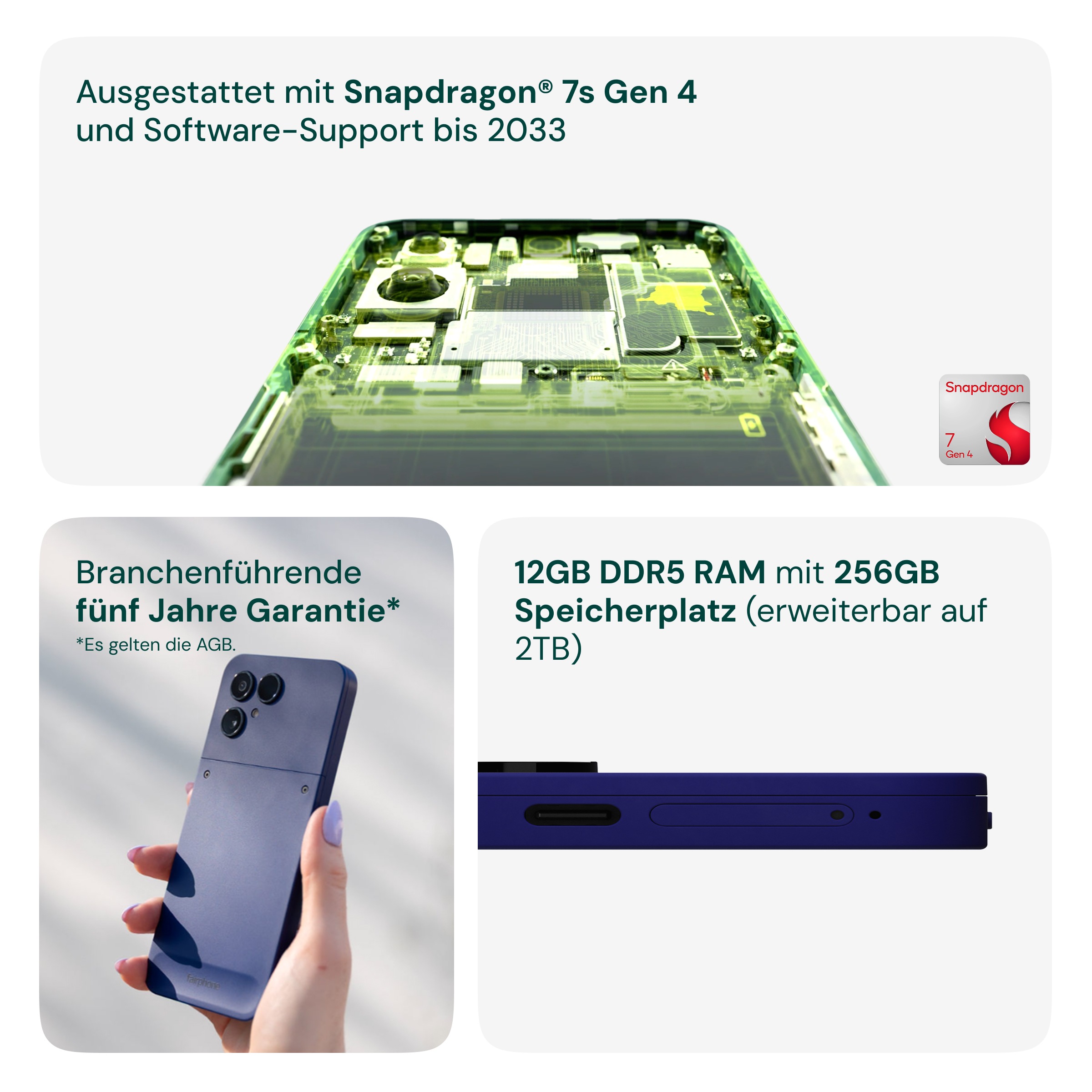 Fairphone Smartphone »Das Fairphone Gen. 6+ 12GB/256GB« horizon black