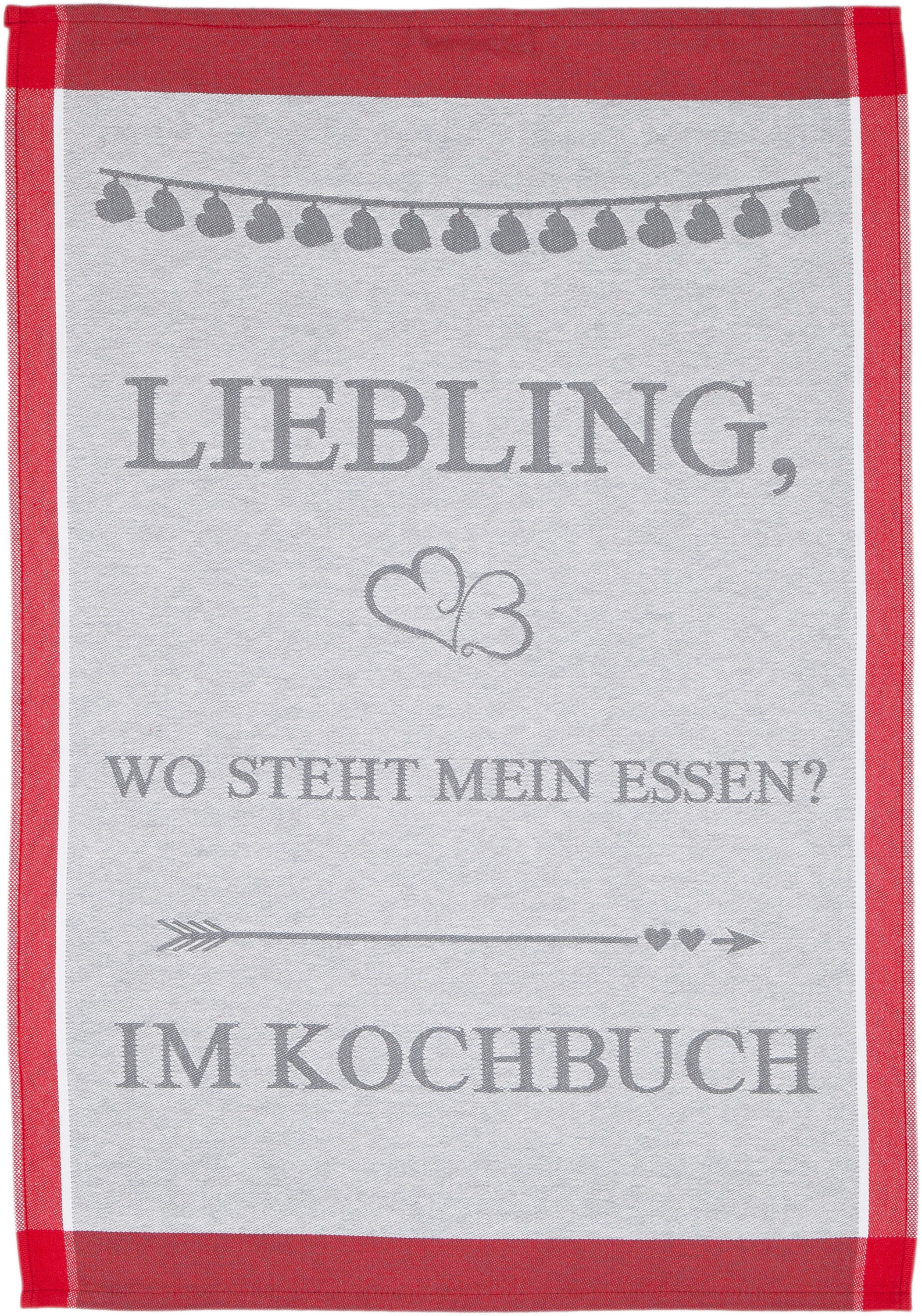 ROSS Geschirrtuch "Liebling, wo steht mein essen… im Kochbuch" Sprüchetuch, günstig online kaufen