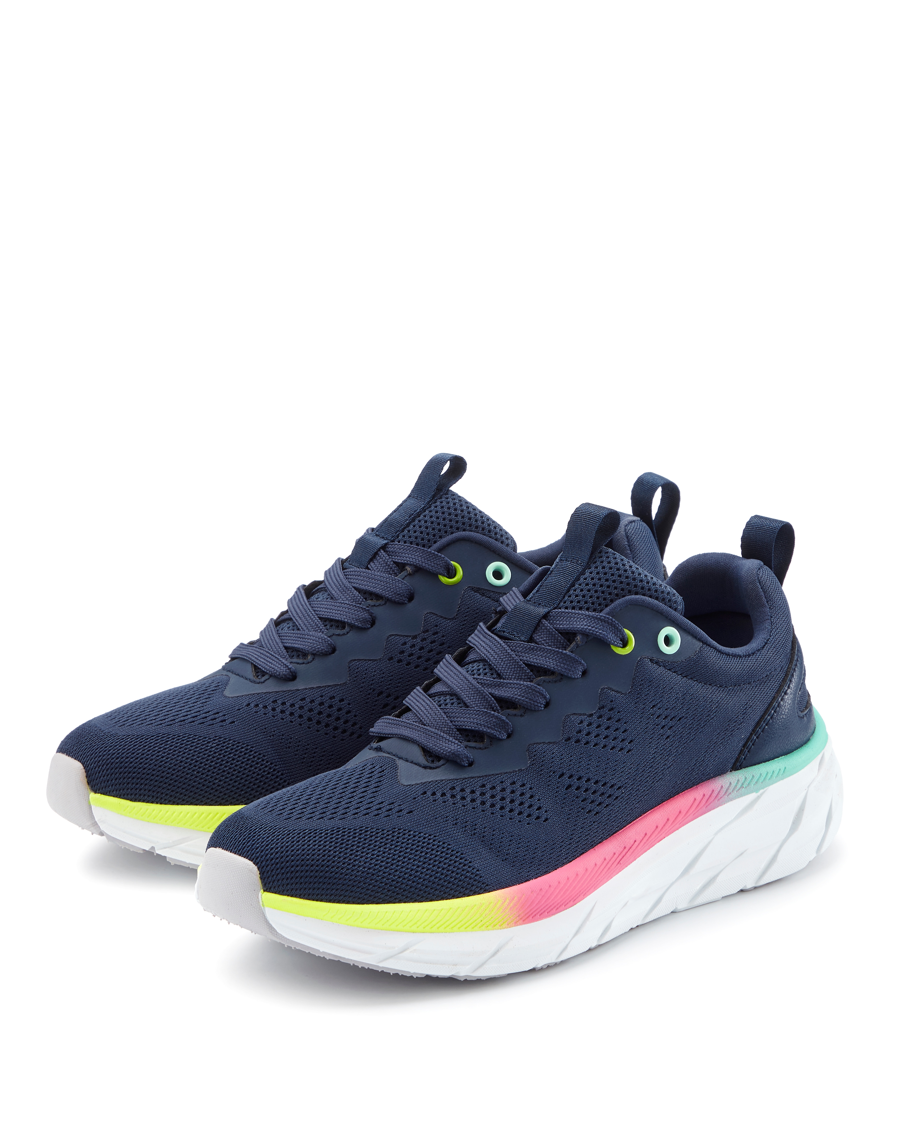 LASCANA Sneaker "Halbschuh, Turnschuh, Freizeitschuh," NEU mit modischen Farbdetails, Chunky Sohle & Mesh-Optik VEGAN