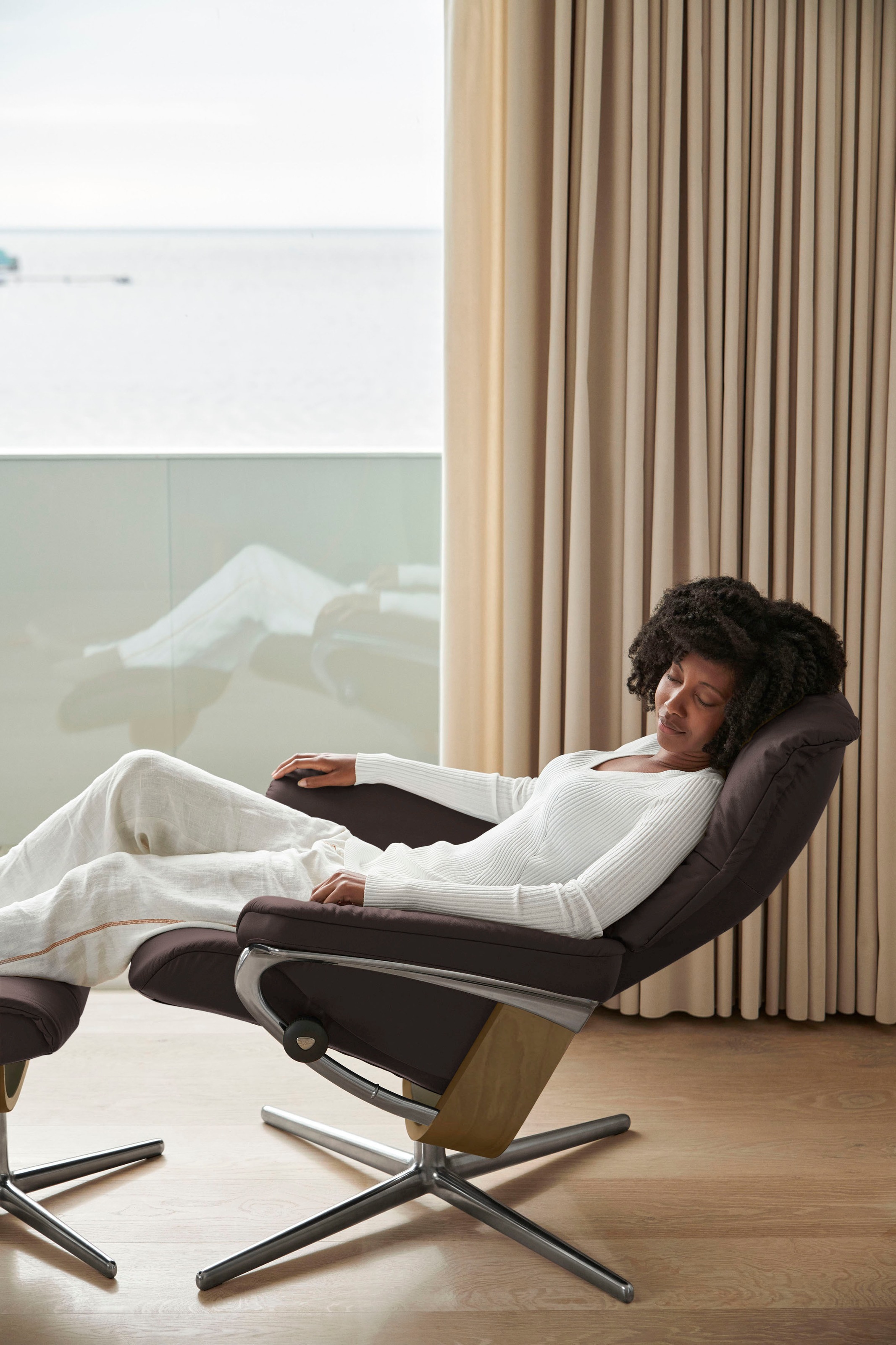 Stressless® Relaxsessel »Mayfair«, mit Cross Base, Größe S, M & L, Holzakzent Eiche