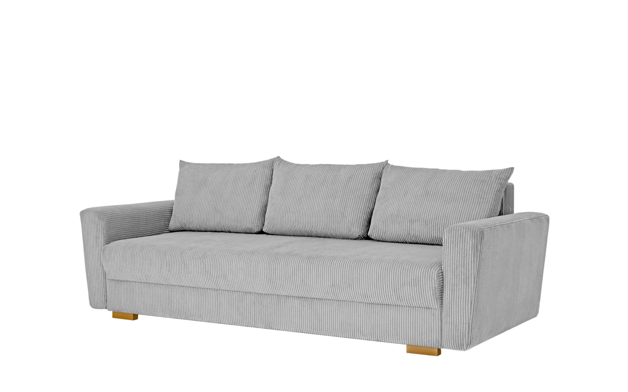 INOSIGN 3-Sitzer »MAGHERA Schlafsofa mit Bettkasten, in hochwertiger Verarbeitung«, mit Wellenunterfederung, Cord und Struktur-Bezug, B/H/T 230/92,5/79 cm