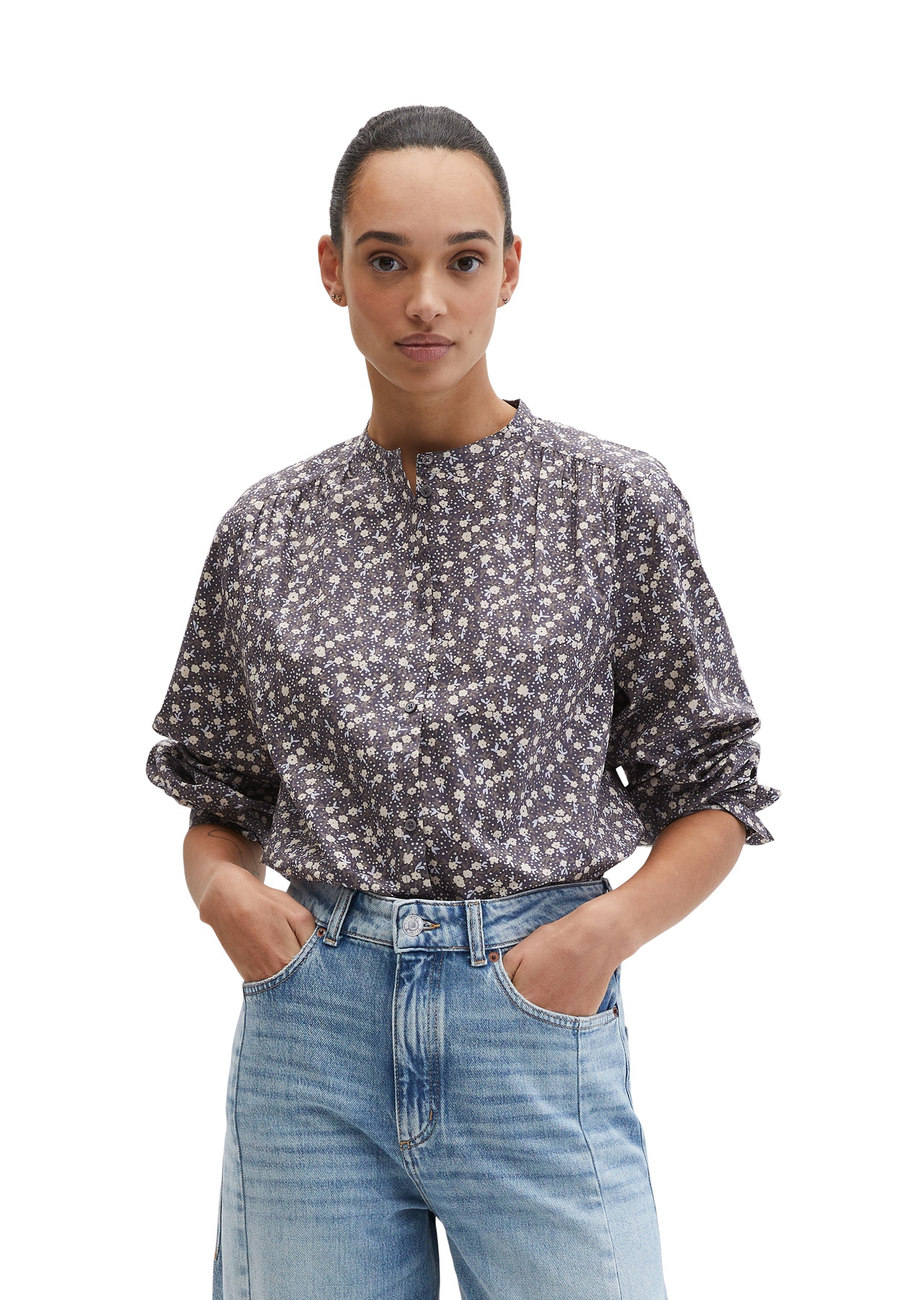 Marc OPolo Langarmbluse "aus leichter Papertouch-Popeline" günstig online kaufen