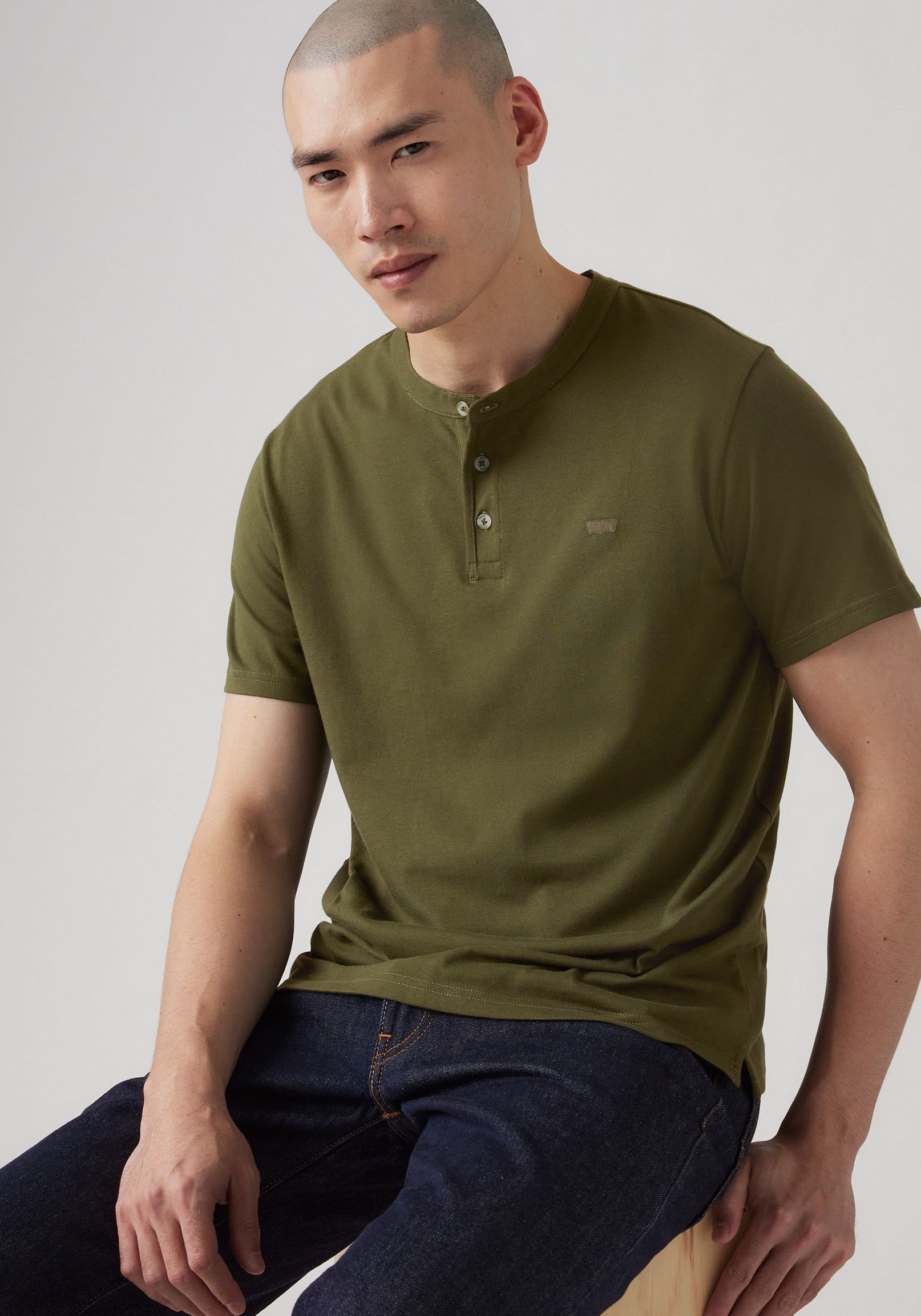 Levis Henleyshirt, mit Logo Stickerei günstig online kaufen