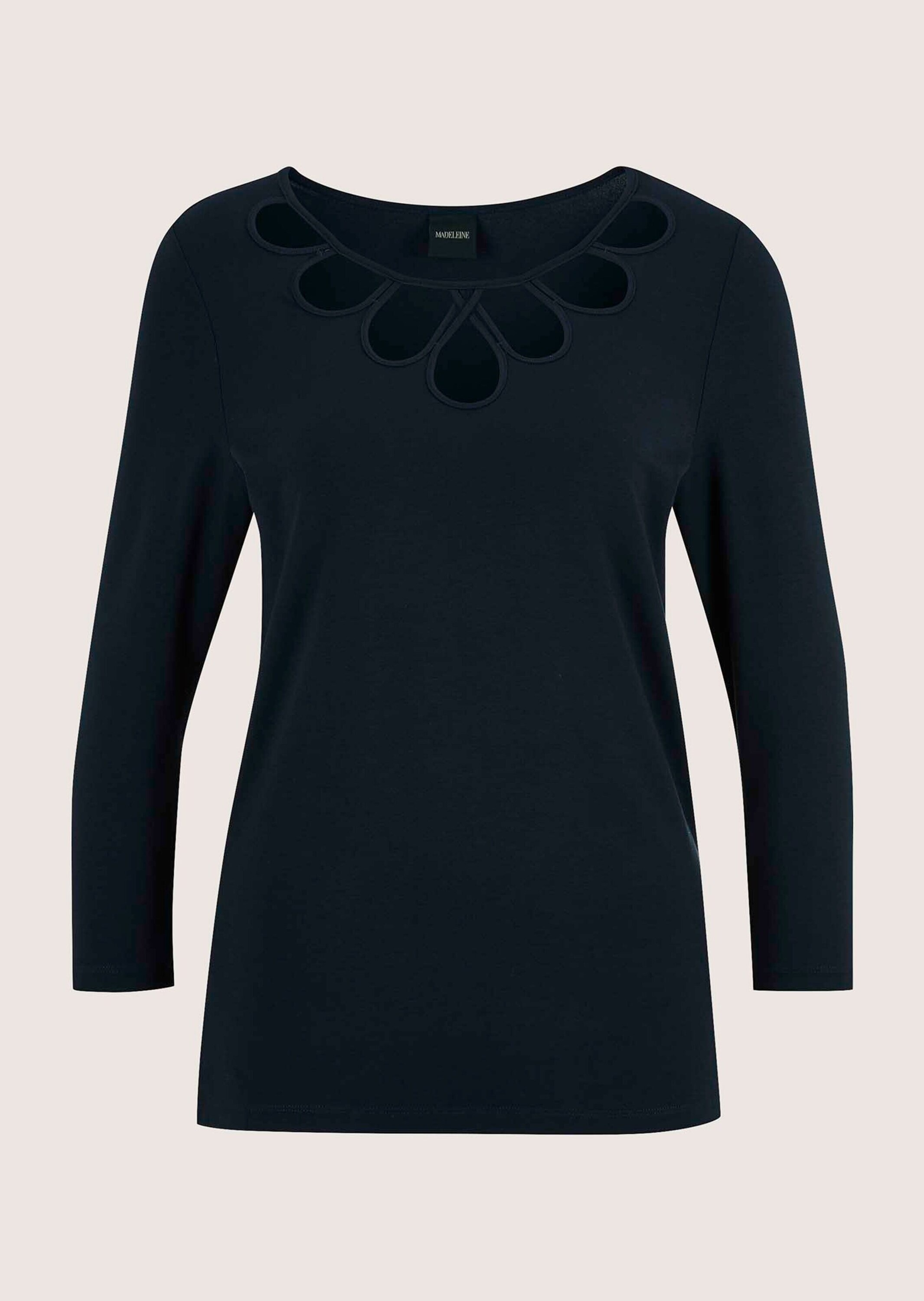 MADELEINE 3/4-Arm-Shirt "Blusenshirt Elegantes Oberteil mit Cut-Outs" Cut o günstig online kaufen