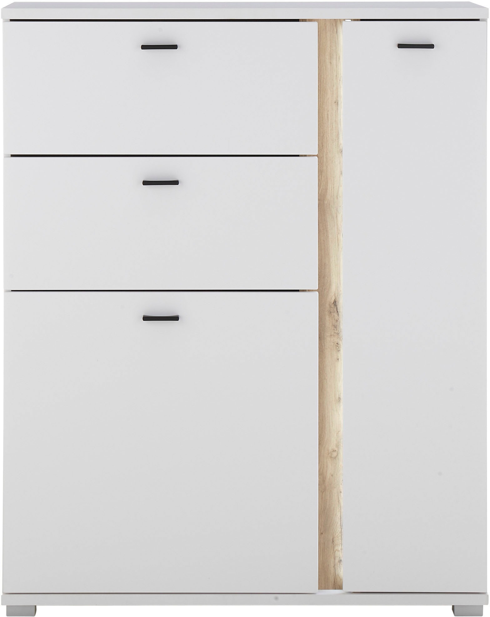 INOSIGN Highboard »LONG ISLAND«, (1 St.), in moderner Trendfarbe,inklusive senkrechter Beleuchtung,Breite 100 cm