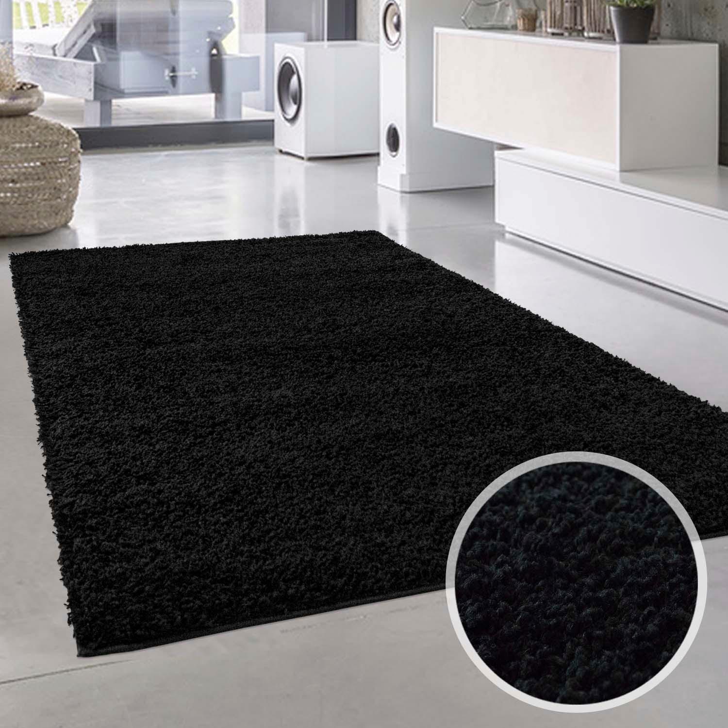 Carpet City Hochflor-Teppich "Shaggi uni 500" rechteckig 30 mm Höhe Läufer, günstig online kaufen