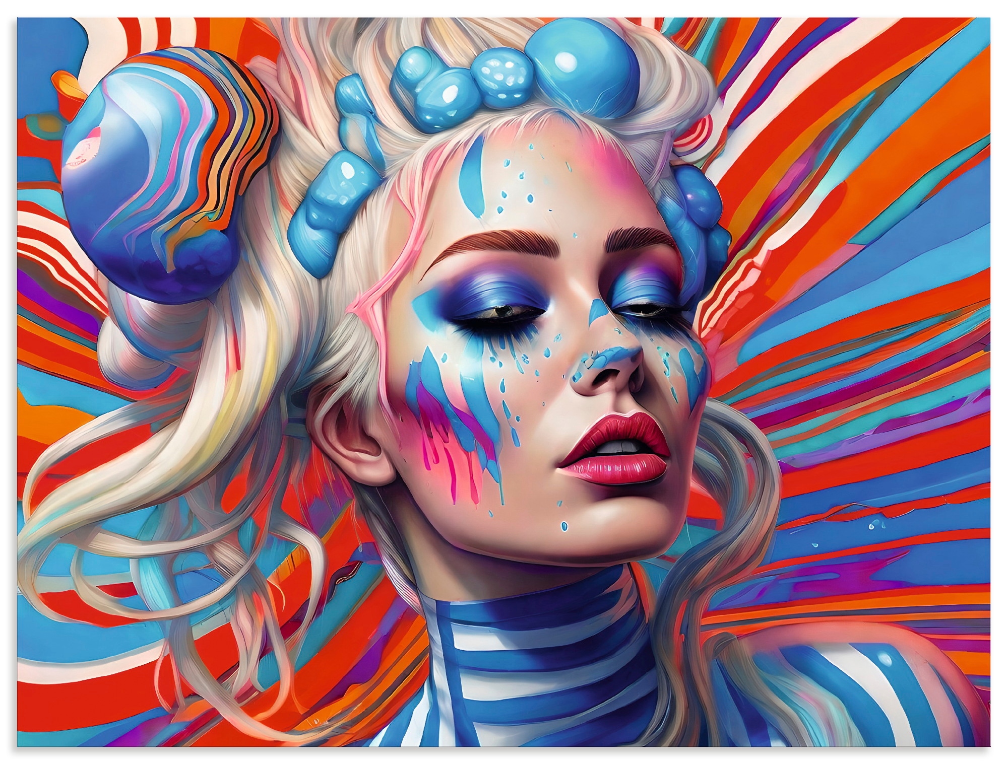 Artland Wandbild "Psychedelisch blond II" Bilder von Frauen 1 Stk. tlg. als Alubild, Leinwandbild, Poster, Wandaufkleber in verschied. Größen