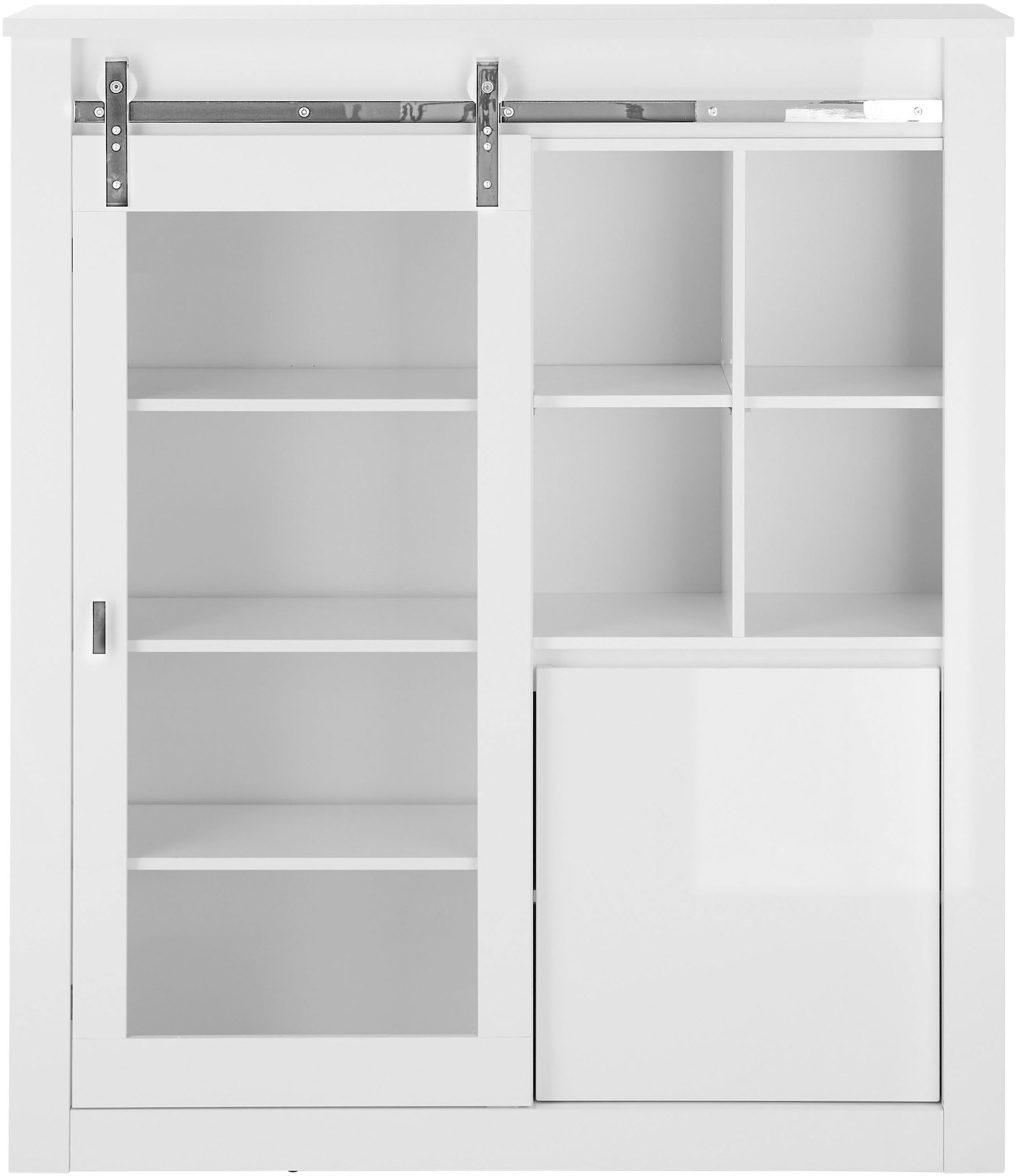 Home affaire Vitrine "Daytona, moderner Hochschrank, Glasvitrine in Weiß Ho günstig online kaufen