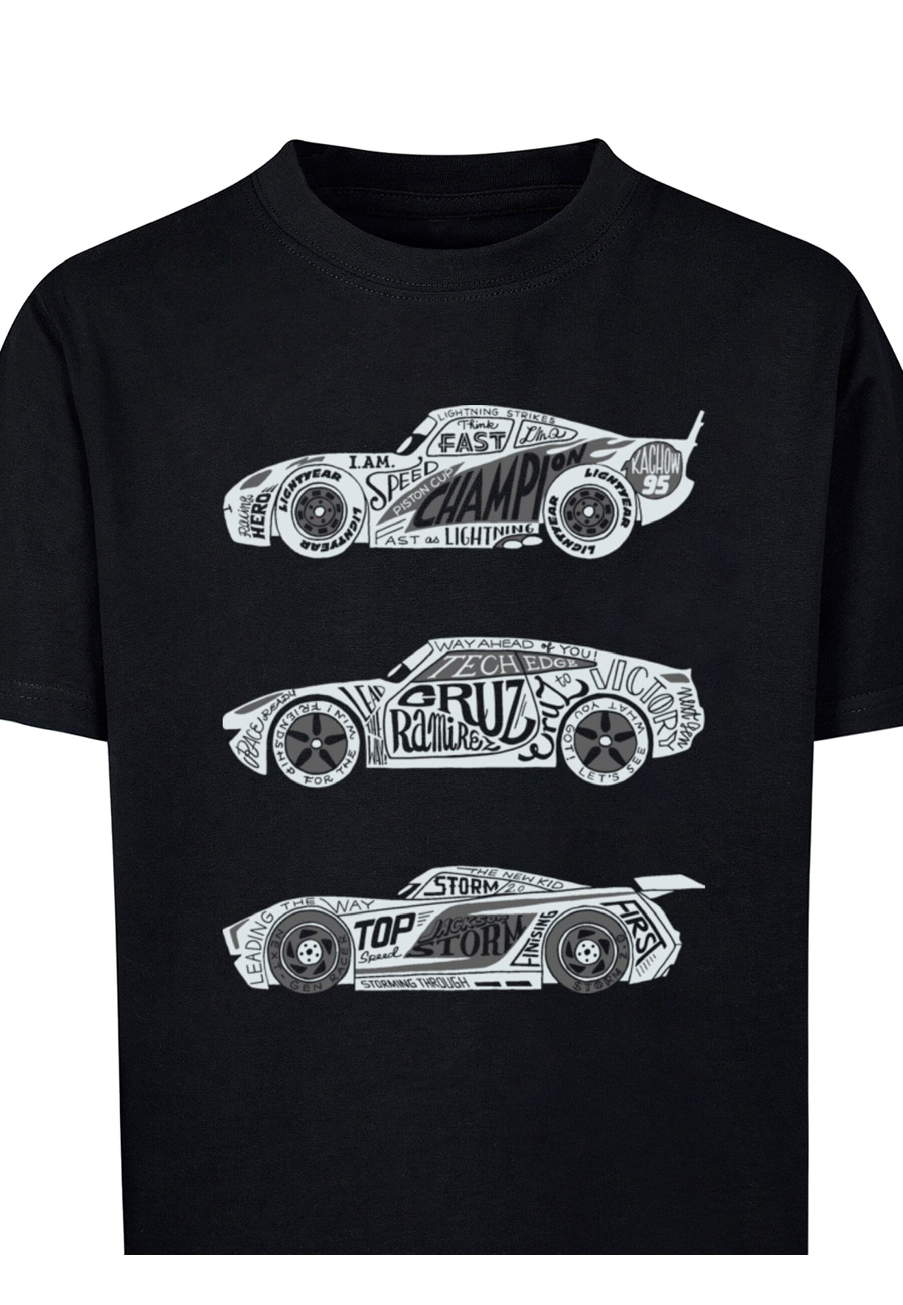 ABSOLUTE CULT T-Shirt »ABSOLUTE CULT Herren Kids Cars - Text Racers T-Shirt«, (1 tlg.)