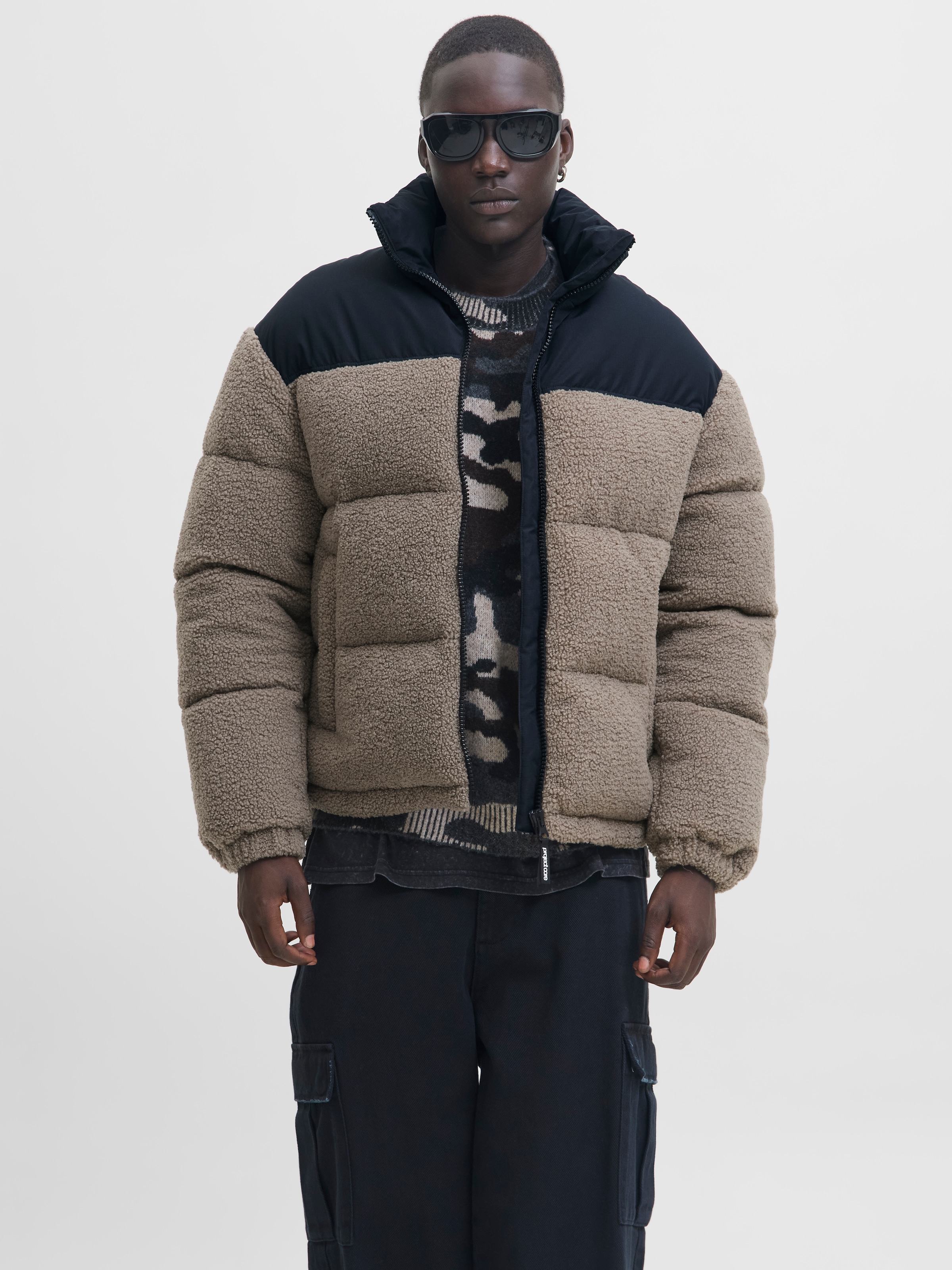 Jack & Jones Steppjacke »JCOFLARE TEDDY PUFFER JACKET«