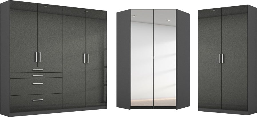rauch Schrank-Set "Kleiderschrank Schrank Garderobe Garderobenschrank Eckschrank HOMBURG" Set