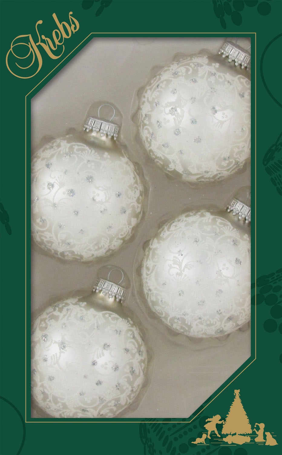 Krebs Glas Lauscha Weihnachtsbaumkugel »CBK72789«, (Set, 4 St.)