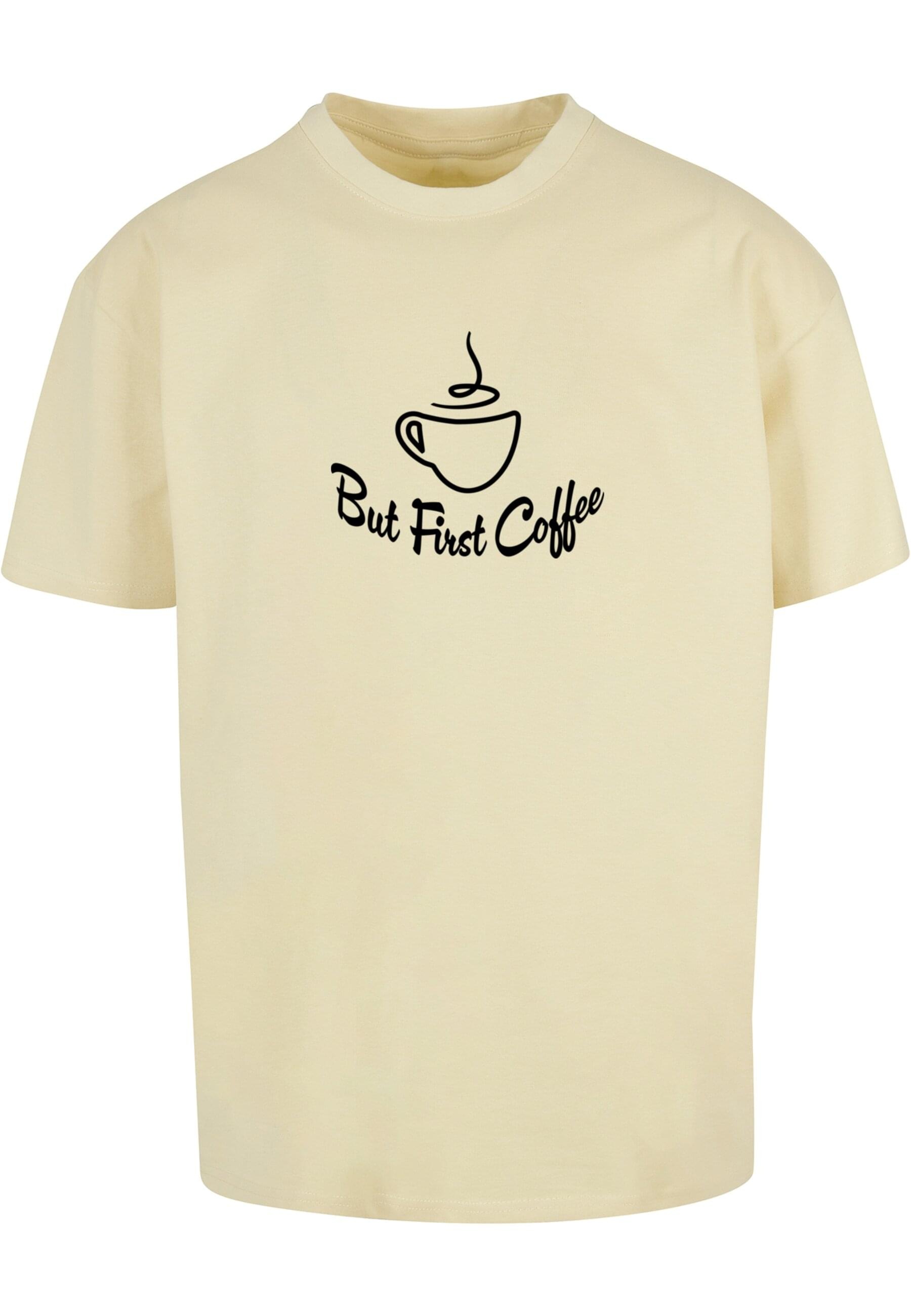 T-Shirt »Merchcode Herren But First Coffee Heavy Oversized Tee«, (1 tlg.)