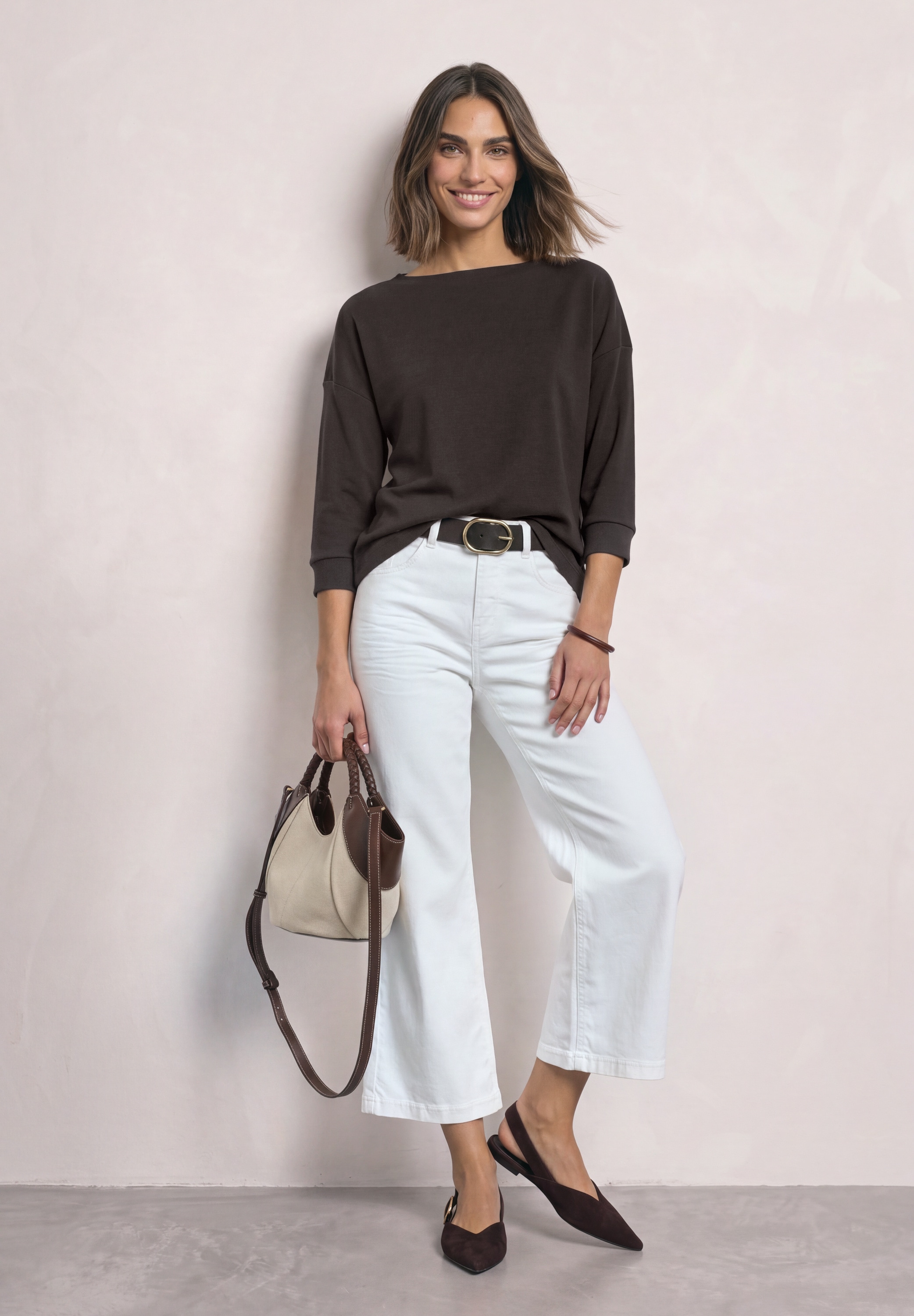 STREET ONE 3/4-Arm-Shirt mit U-Boot-Ausschnitt