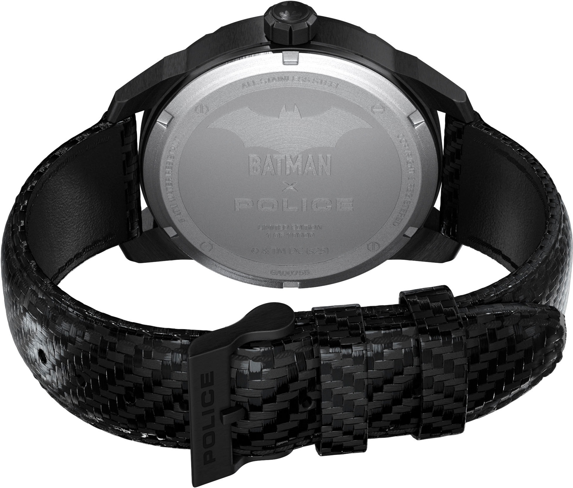 Police Quarzuhr »BATMAN THE BAT«, Armbanduhr, Herrenuhr, Lederarmband, analog