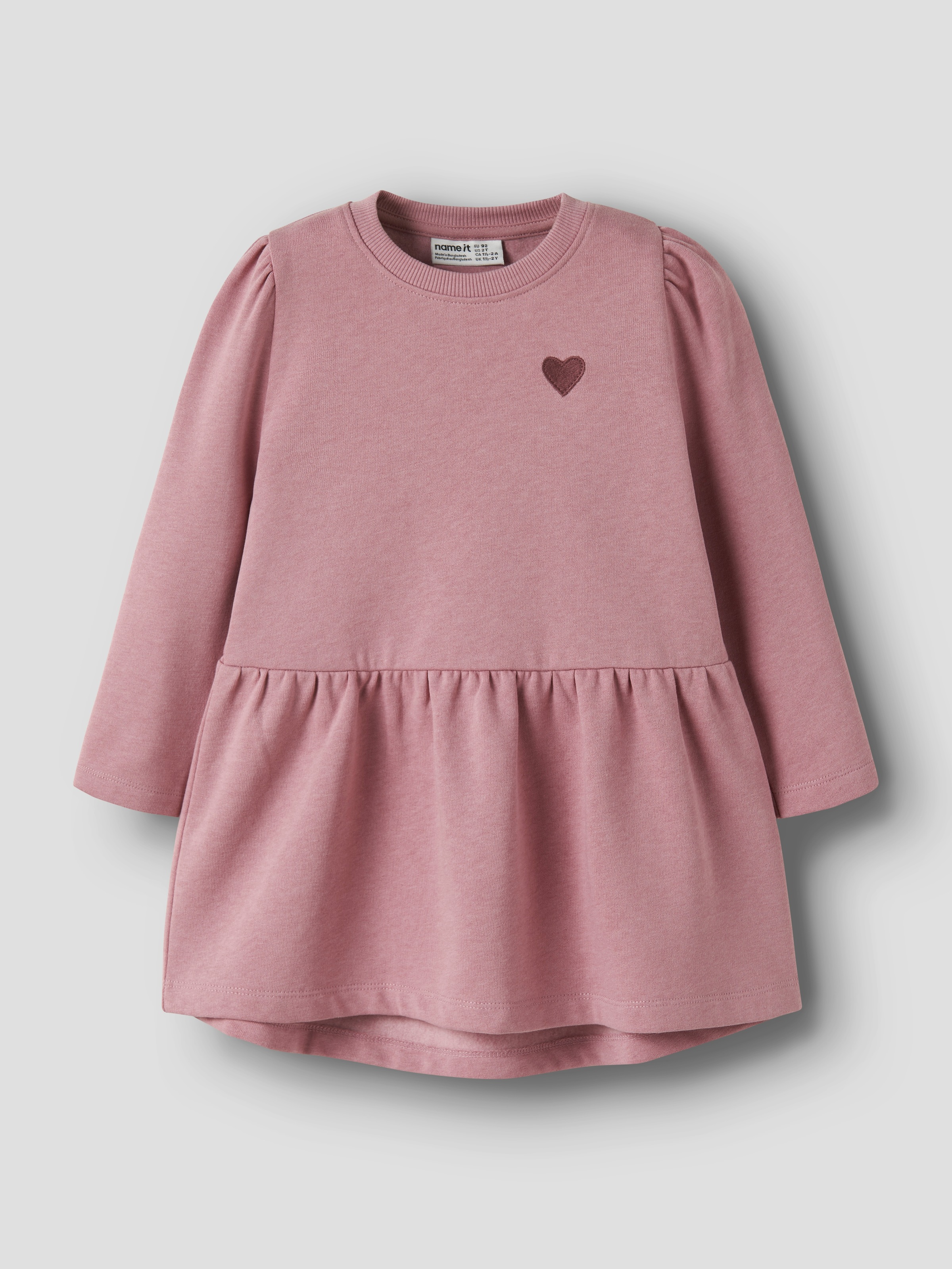 Name It Minikleid »NMFVIMA LS SWE DRESS BRU« Baumwollmischung, regular fit