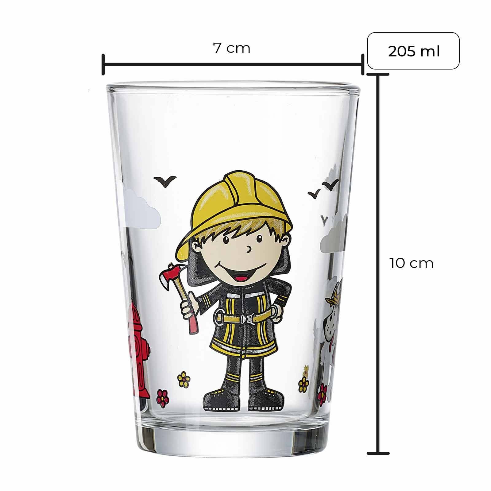 Ritzenhoff & Breker Kinderbecher »Kindergläser Feuerwehrmann Bernie 205 ml 3er Set bunt«