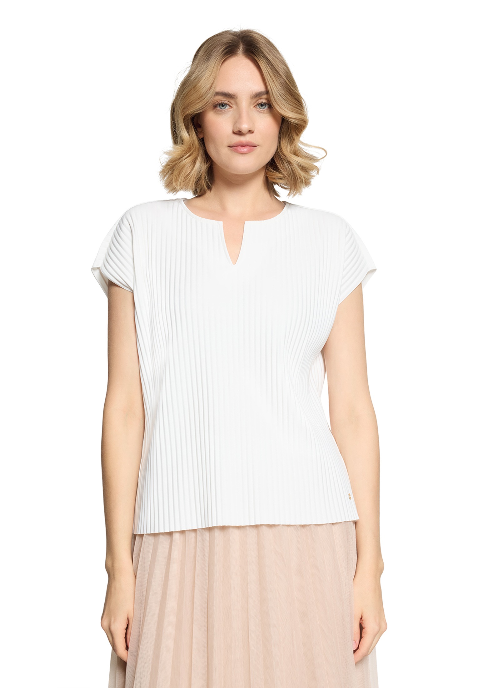 Betty&Co Kurzarmshirt "Damen mit Plissee" 1 Stk. Plissee günstig online kaufen