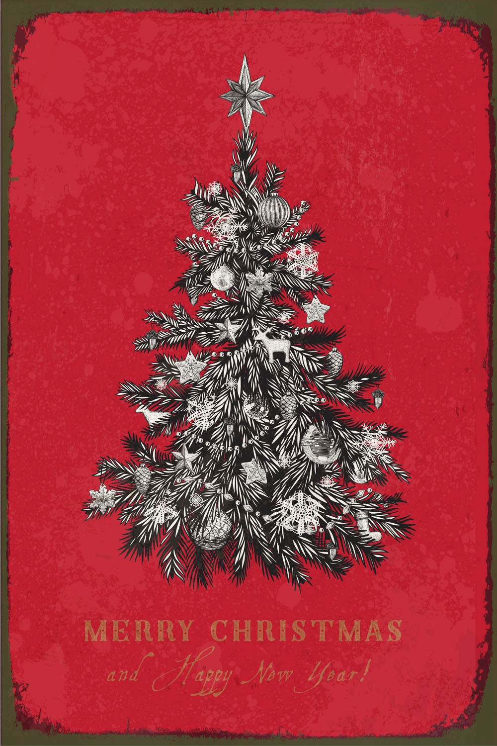 queence Metallbild "Merry Christmas", (1 St.), Stahlschilder günstig online kaufen