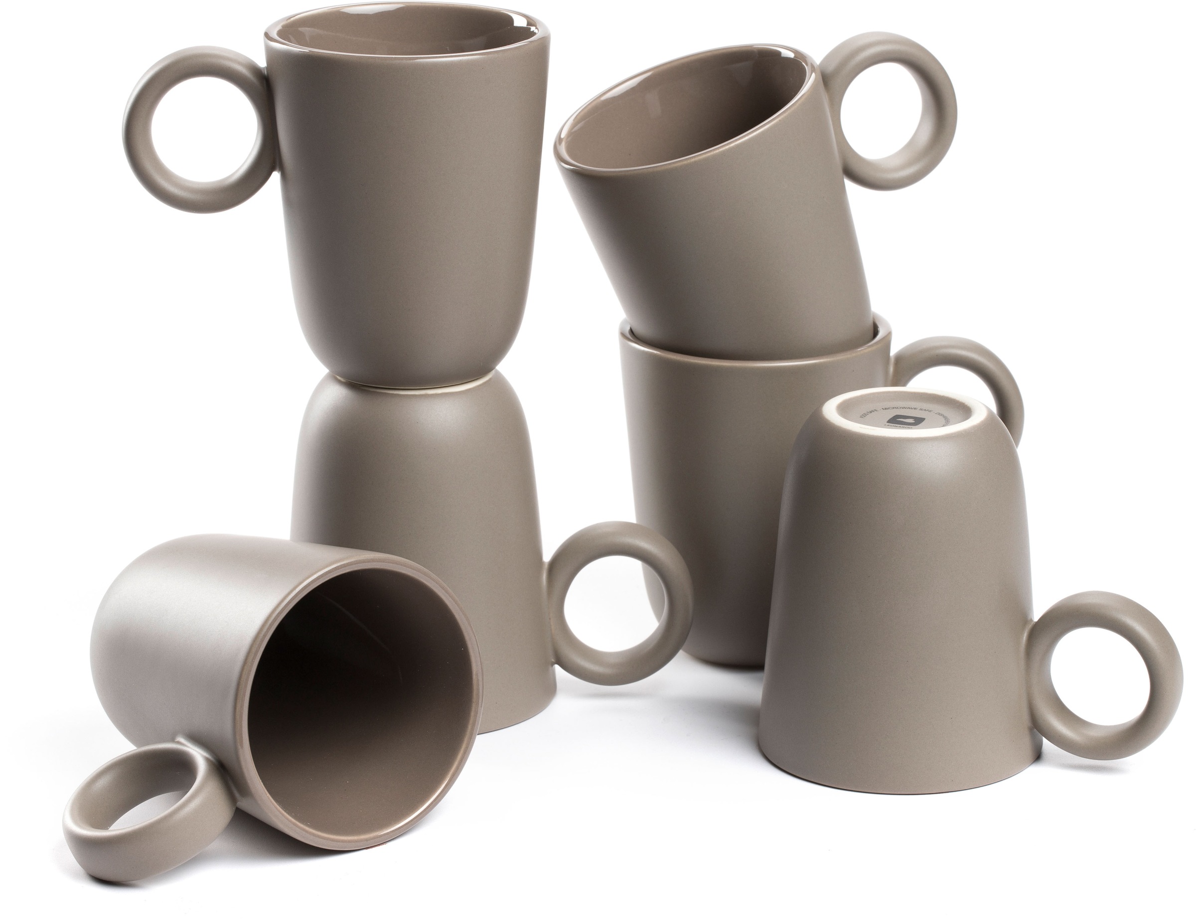LEONARDO Tasse »Keramiktasse, ROMA, 6er-Set«, (Set, 6 tlg.), spülmaschinengeeignet