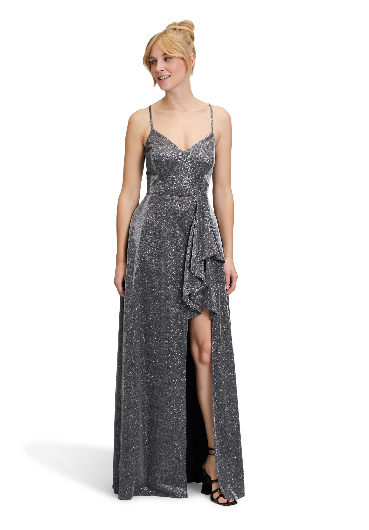 Vera Mont Abendkleid "Vera Mont Damen Abendkleid mit Schnürung", Glitzer günstig online kaufen