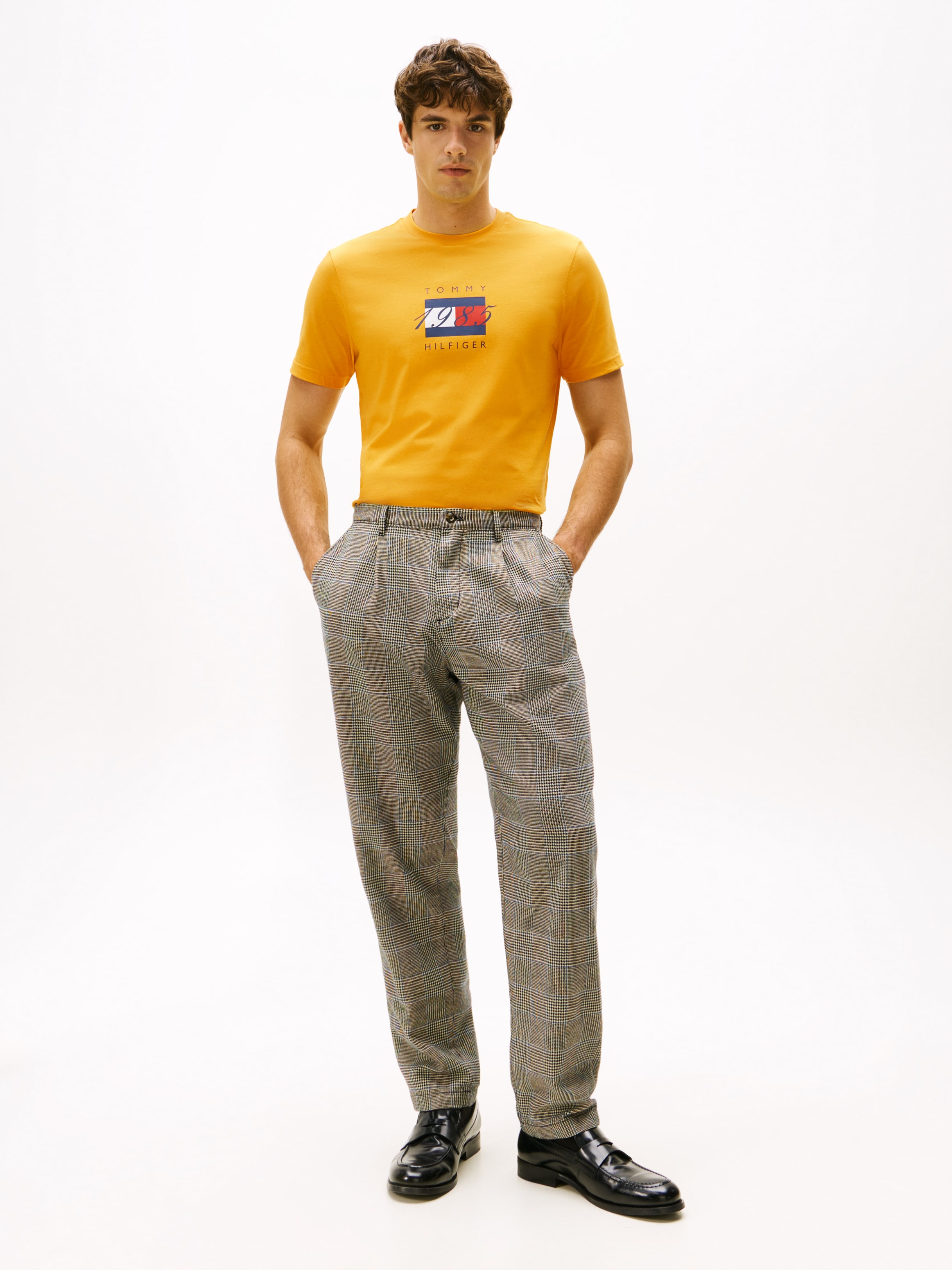 Tommy Hilfiger T-Shirt »LINEAR FLAG GRAPHIC«, Rundhals, regular fit, Jersey