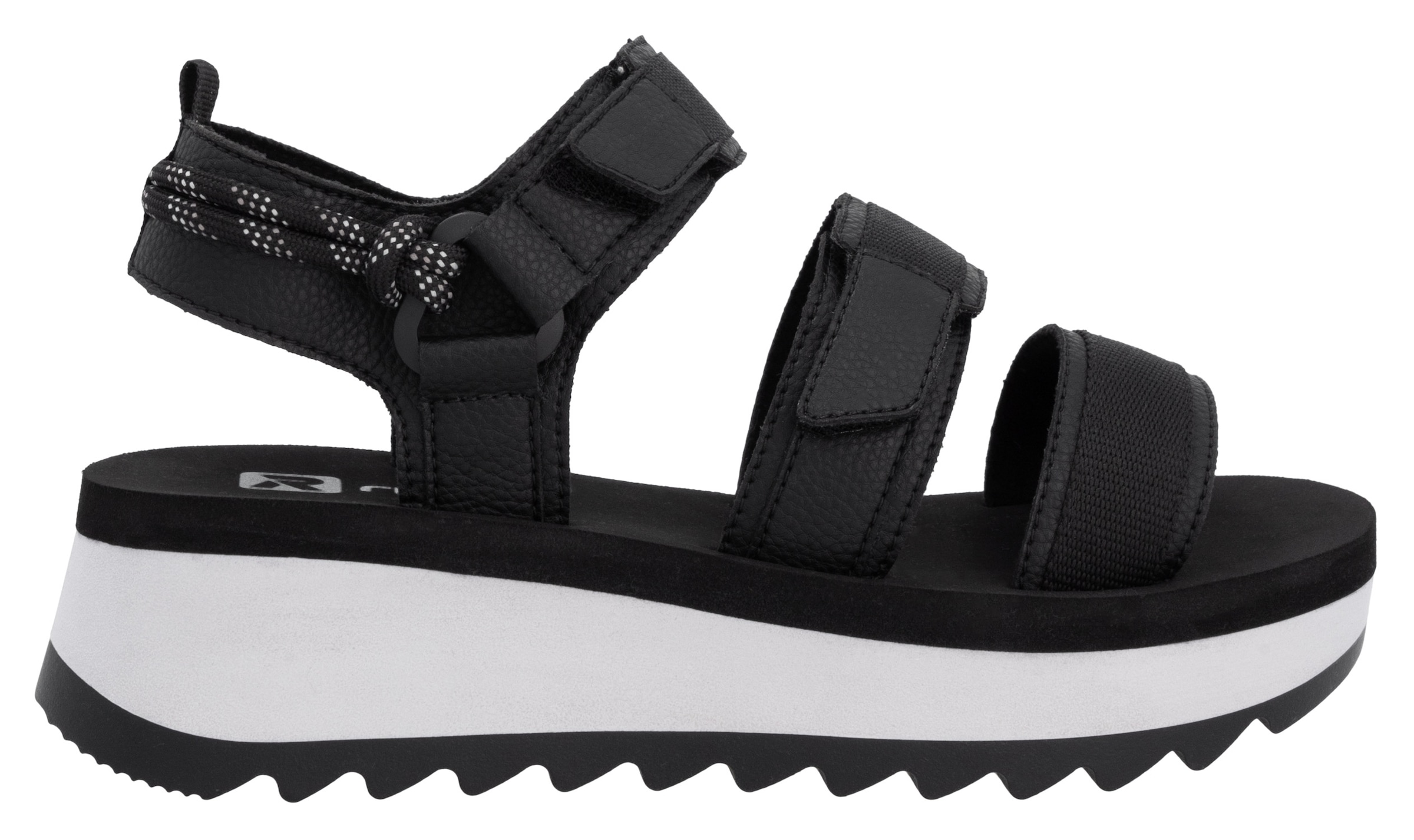 RIEKER Sport Plateausandale »Adelaide«, Sommerschuh, Outdoorsandale, Sandalette mit Klettverschlüsse