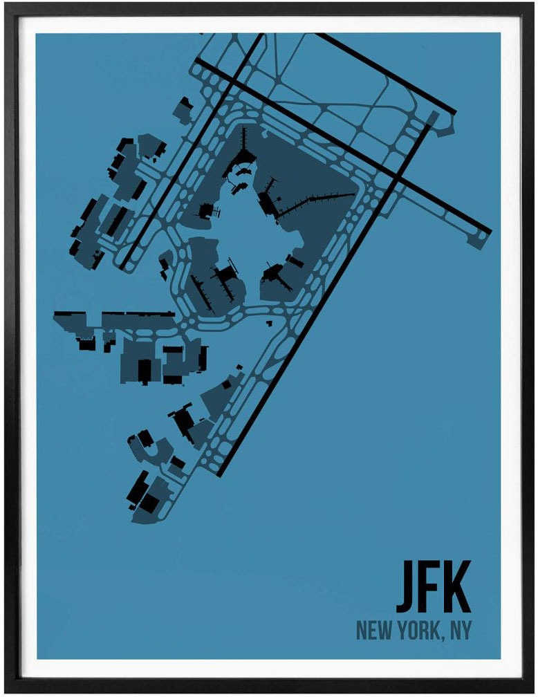 Bild, Wandposter JFK Poster, Wandbild, Poster New kaufen BAUR Grundriss York«, | St.), »Wandbild (1 Grundriss, Wall-Art