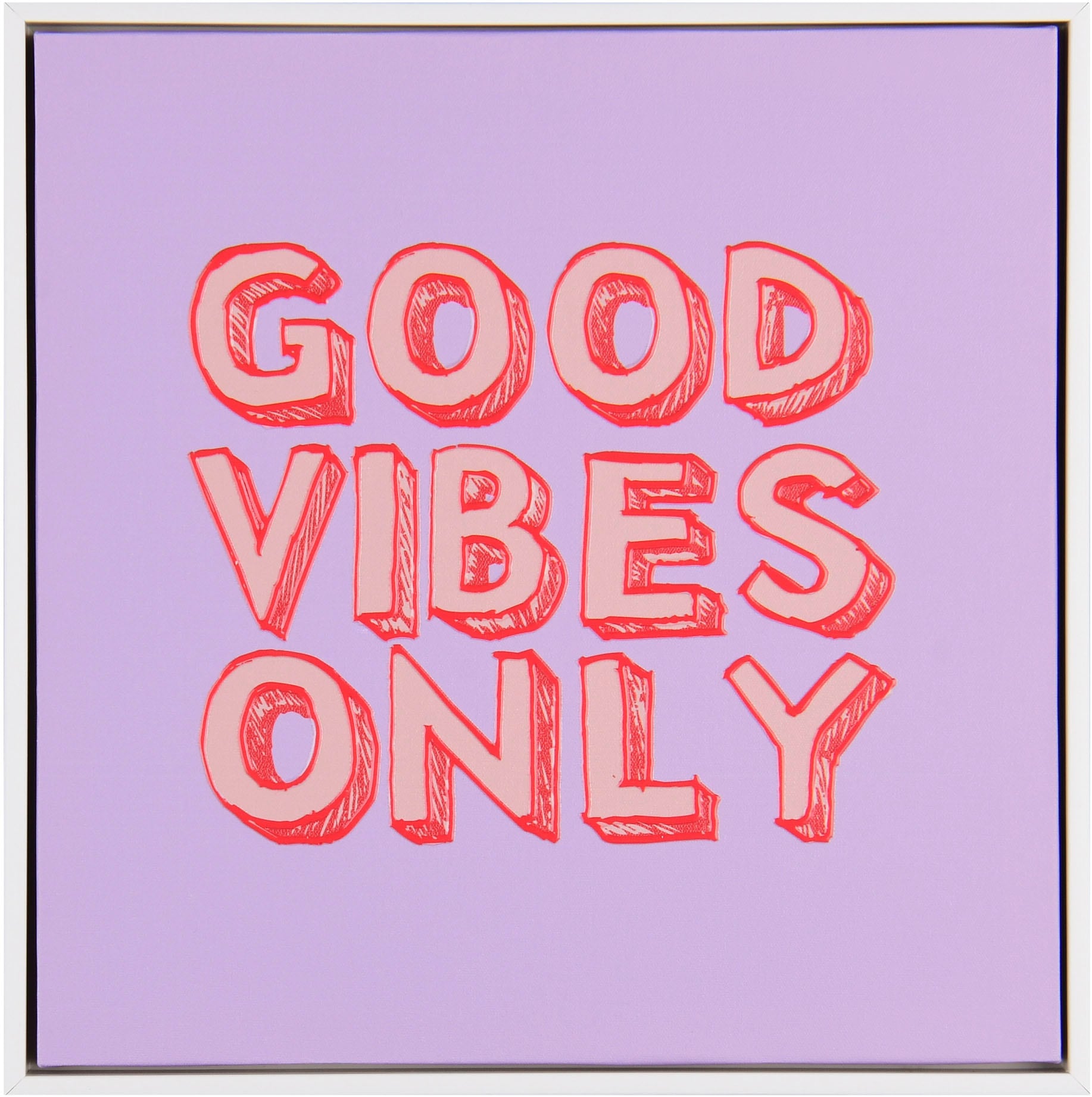 MIRRORS AND MORE Kunstdruck "ONLY" 1 Stk. tlg. Kunstwerk mit positivem Spru günstig online kaufen