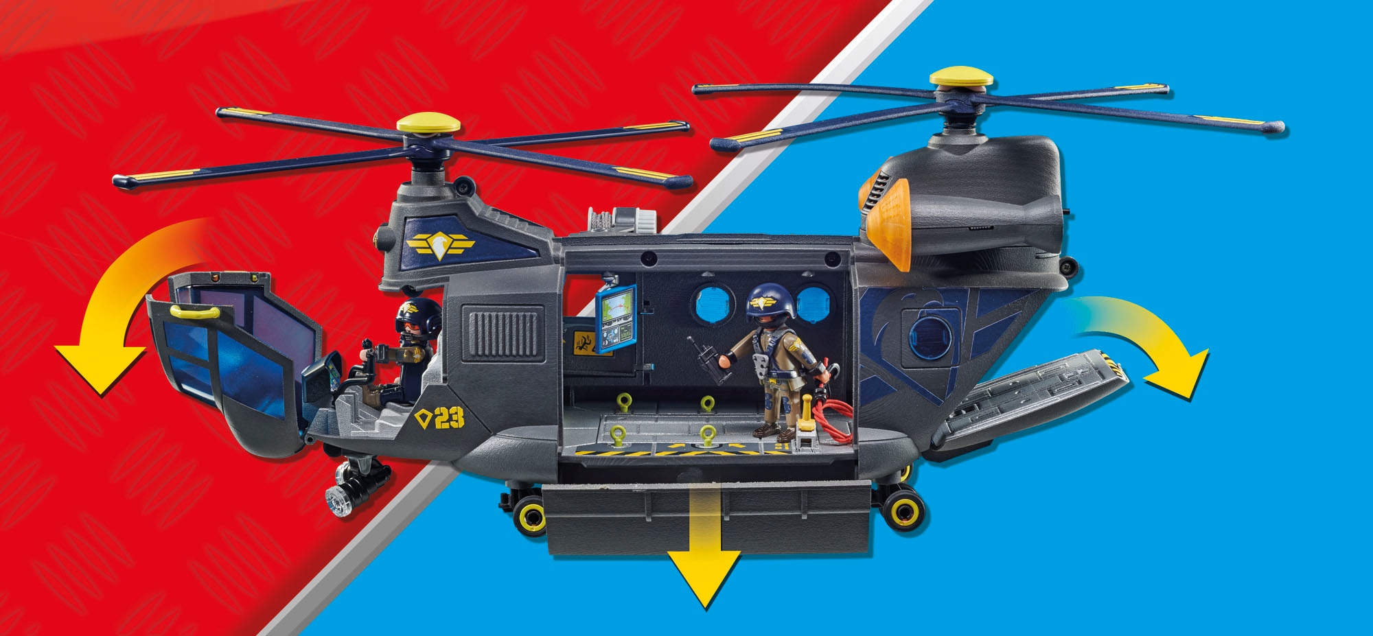 Playmobil® Konstruktions-Spielset »SWAT-Rettungshelikopter (71149), City Action«, (117 St.), Made in Europe; mit Licht und Sound