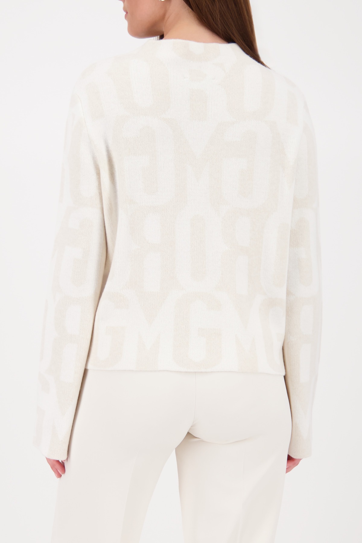 Thumbnail - Monari Strickpullover "Pullover Schriftenmix" Regular fit mit Rundhalsausschnitt