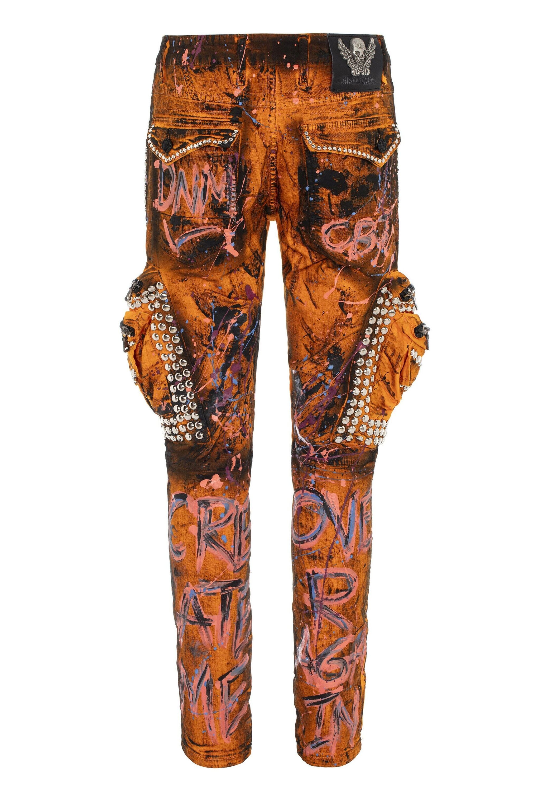 Cipo & Baxx Straight-Jeans »DENIM«, bequeme Jeans in coolem Design, CD634